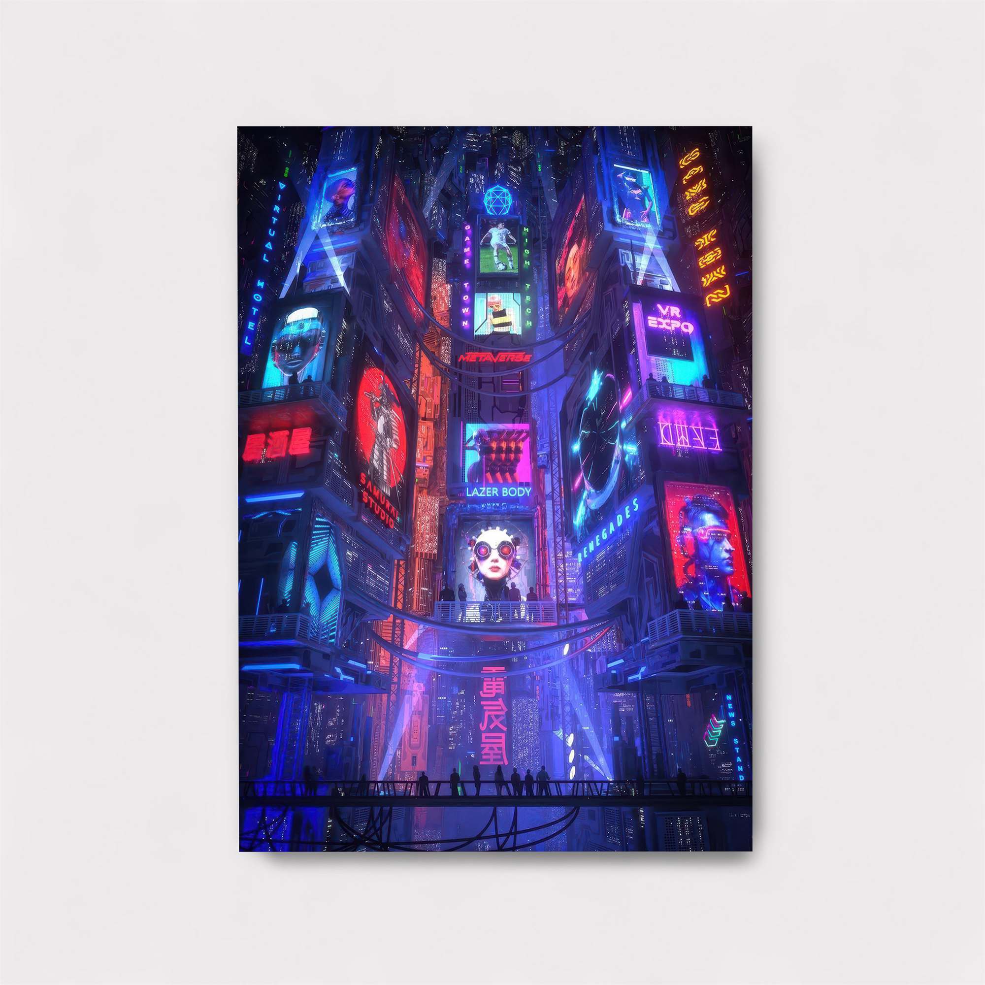 Neon Nightscape Safe Wall Magnetic / M