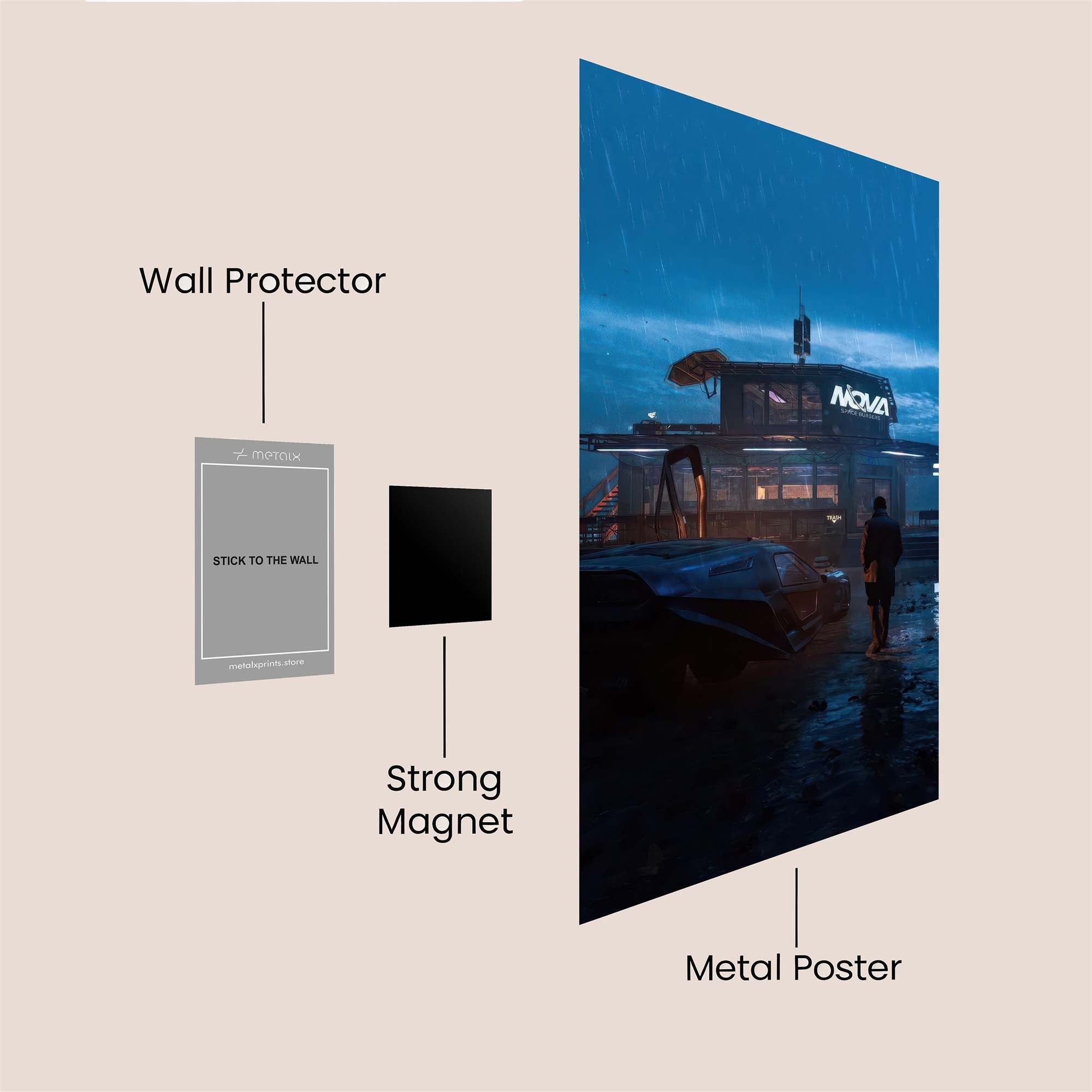 Nova Dystopia Safe Wall Magnetic / M