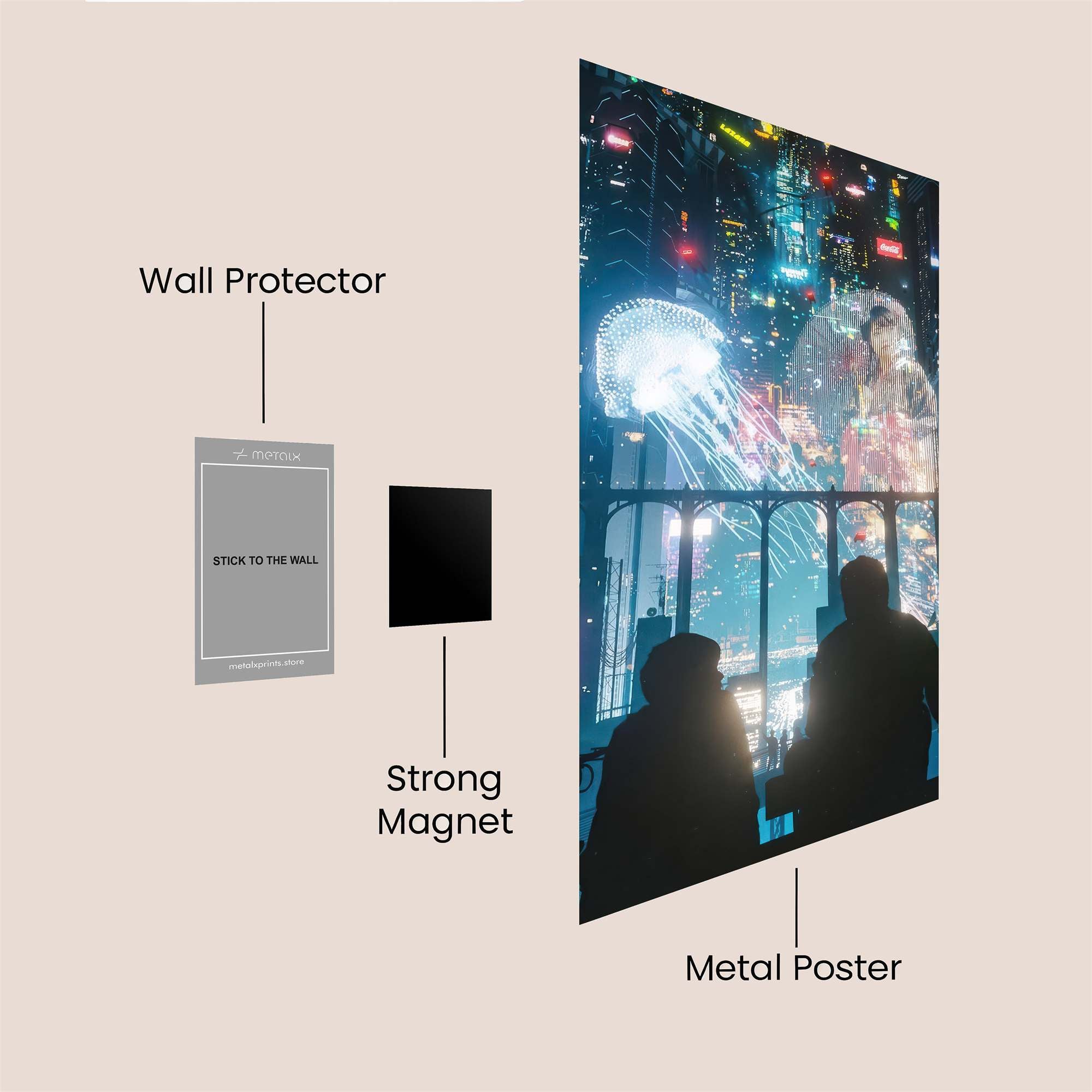 Neon Reverie Safe Wall Magnetic / M