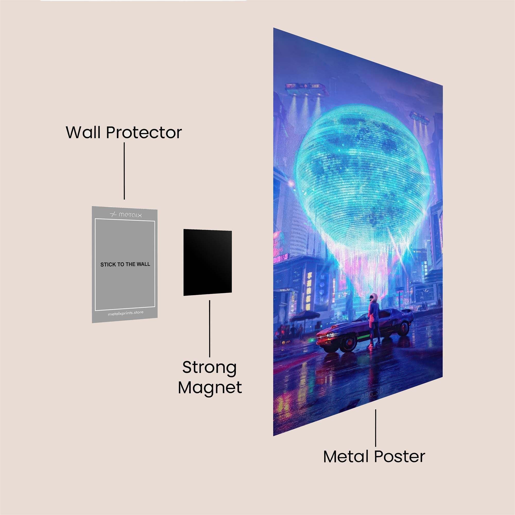 Neon Reverie Safe Wall Magnetic / M