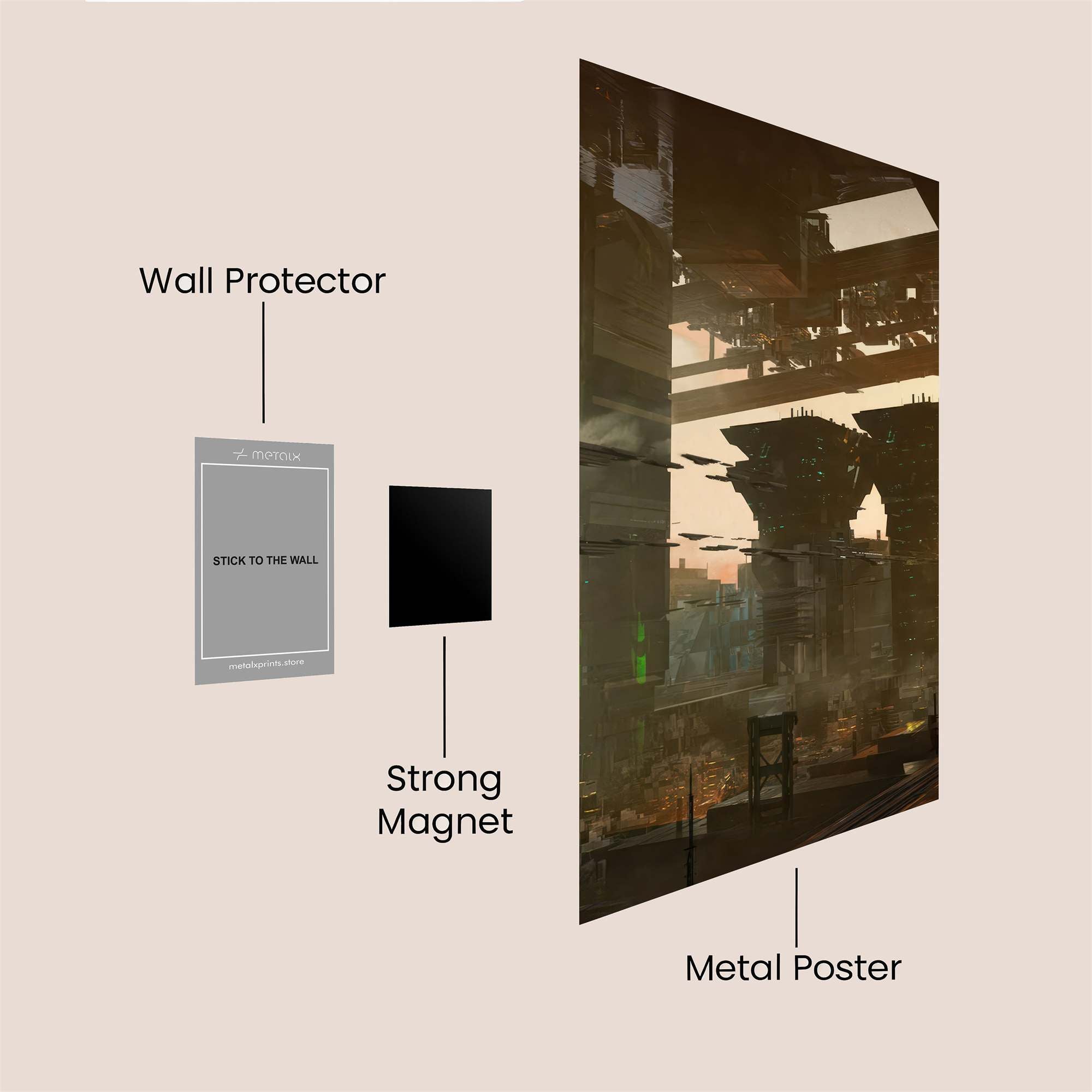 Futuristic Reverie Safe Wall Magnetic / M