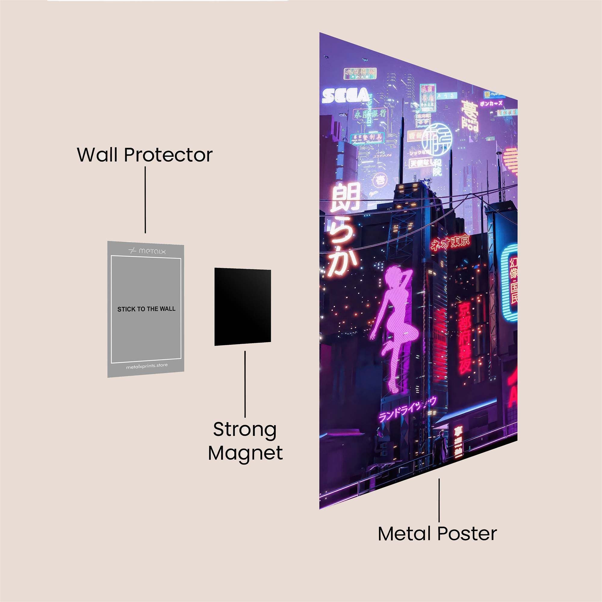 Neon Reverie Safe Wall Magnetic / M