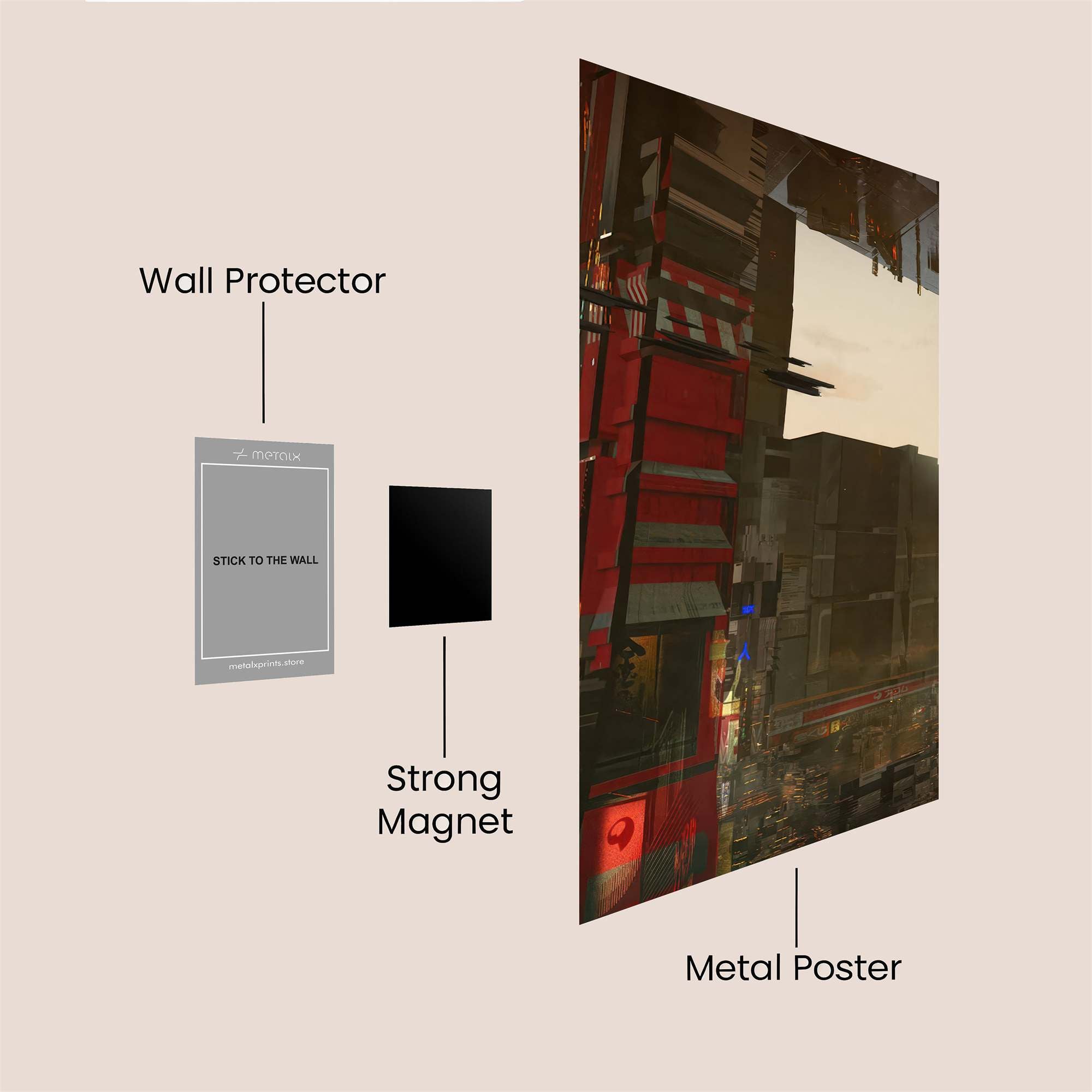 Futuristic Mirage Safe Wall Magnetic / M