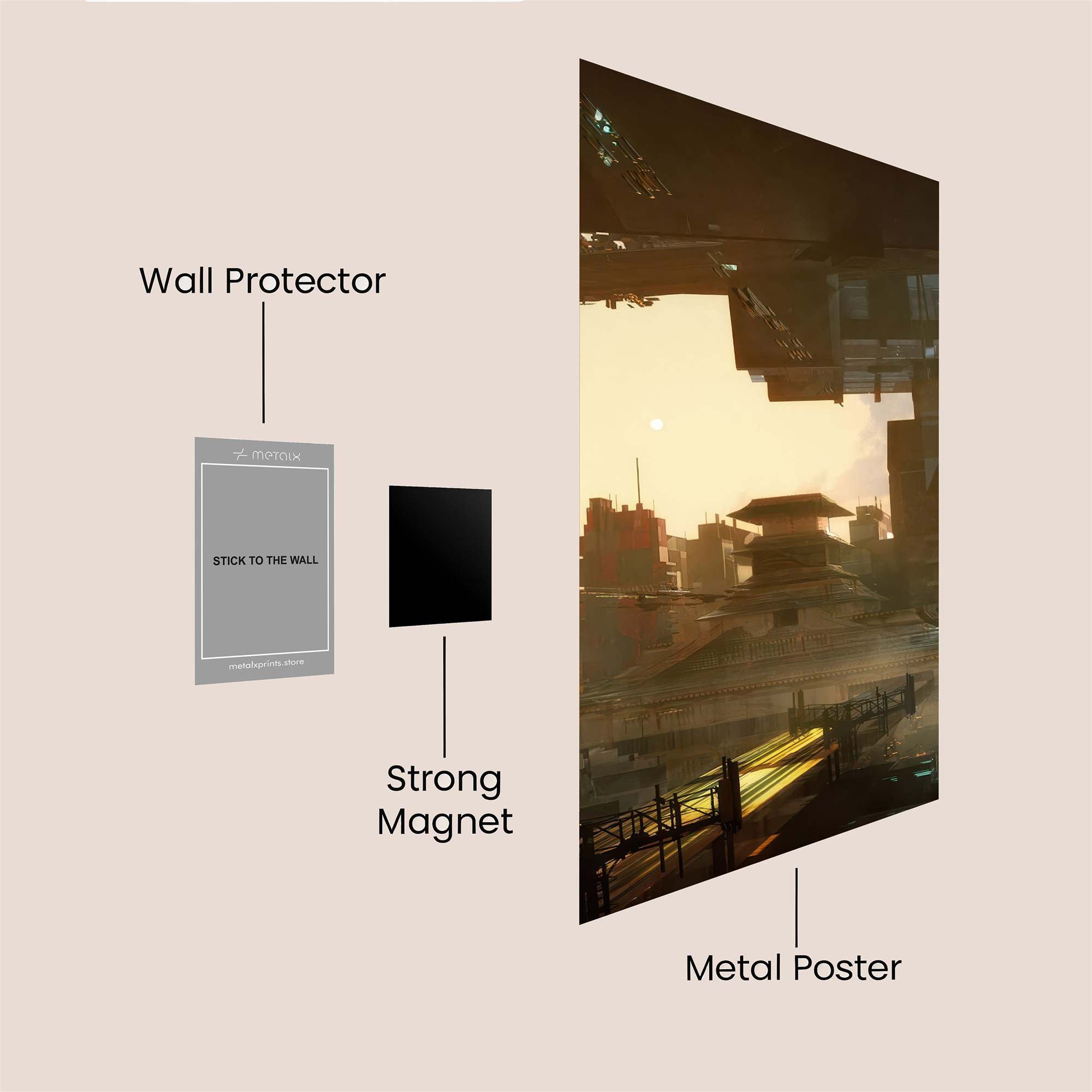 Futuristic Reverie Safe Wall Magnetic / M