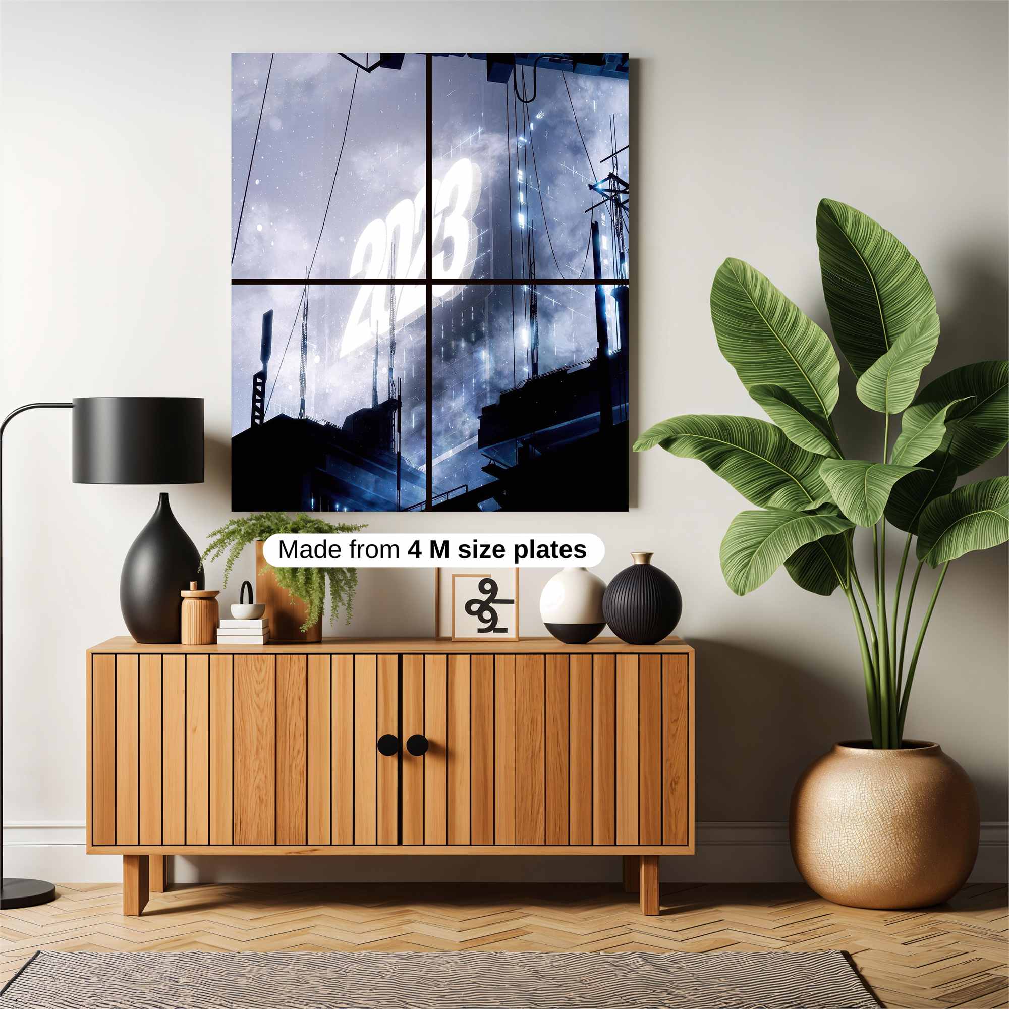 Futuristic Gleam Safe Wall Magnetic / M