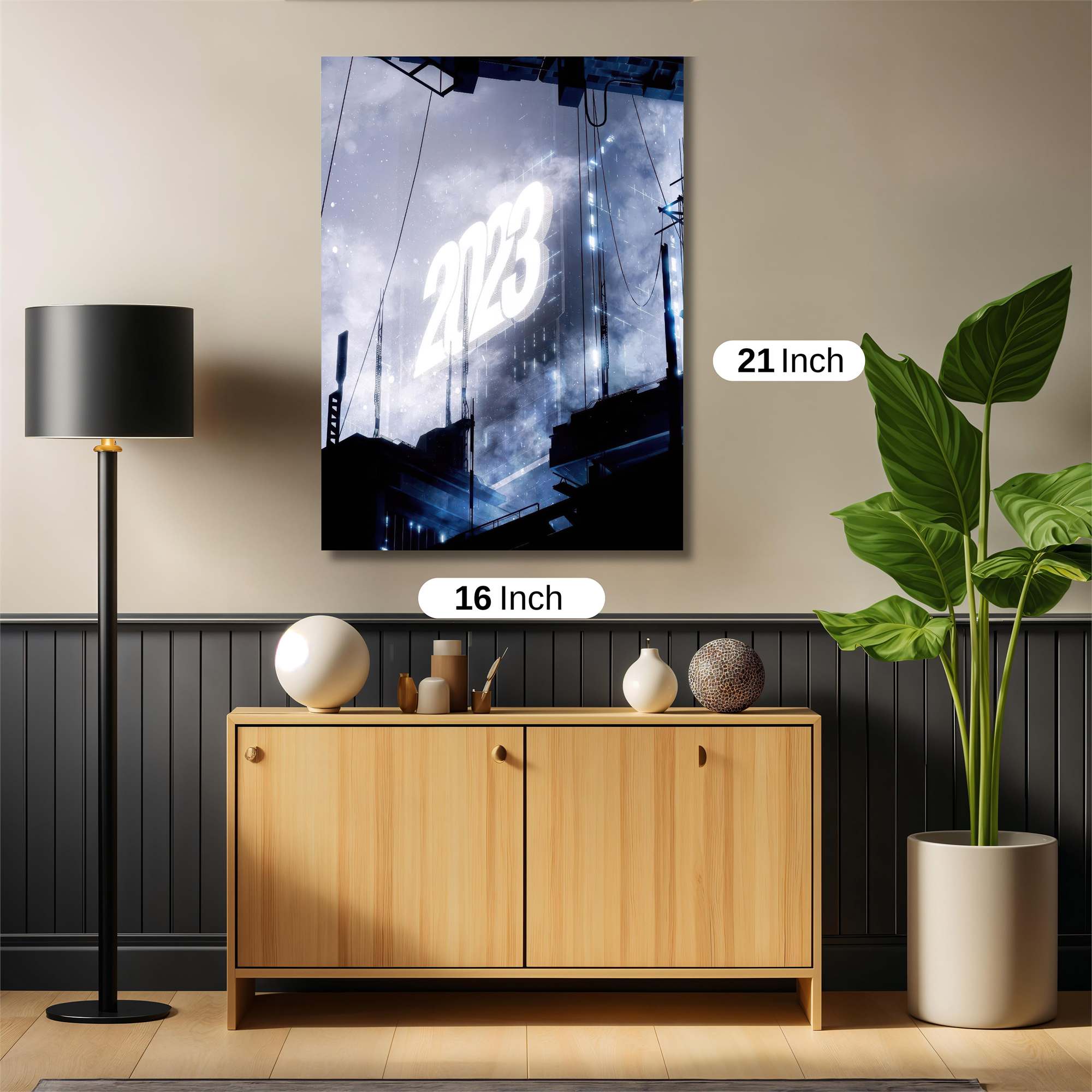 Futuristic Gleam Safe Wall Magnetic / M