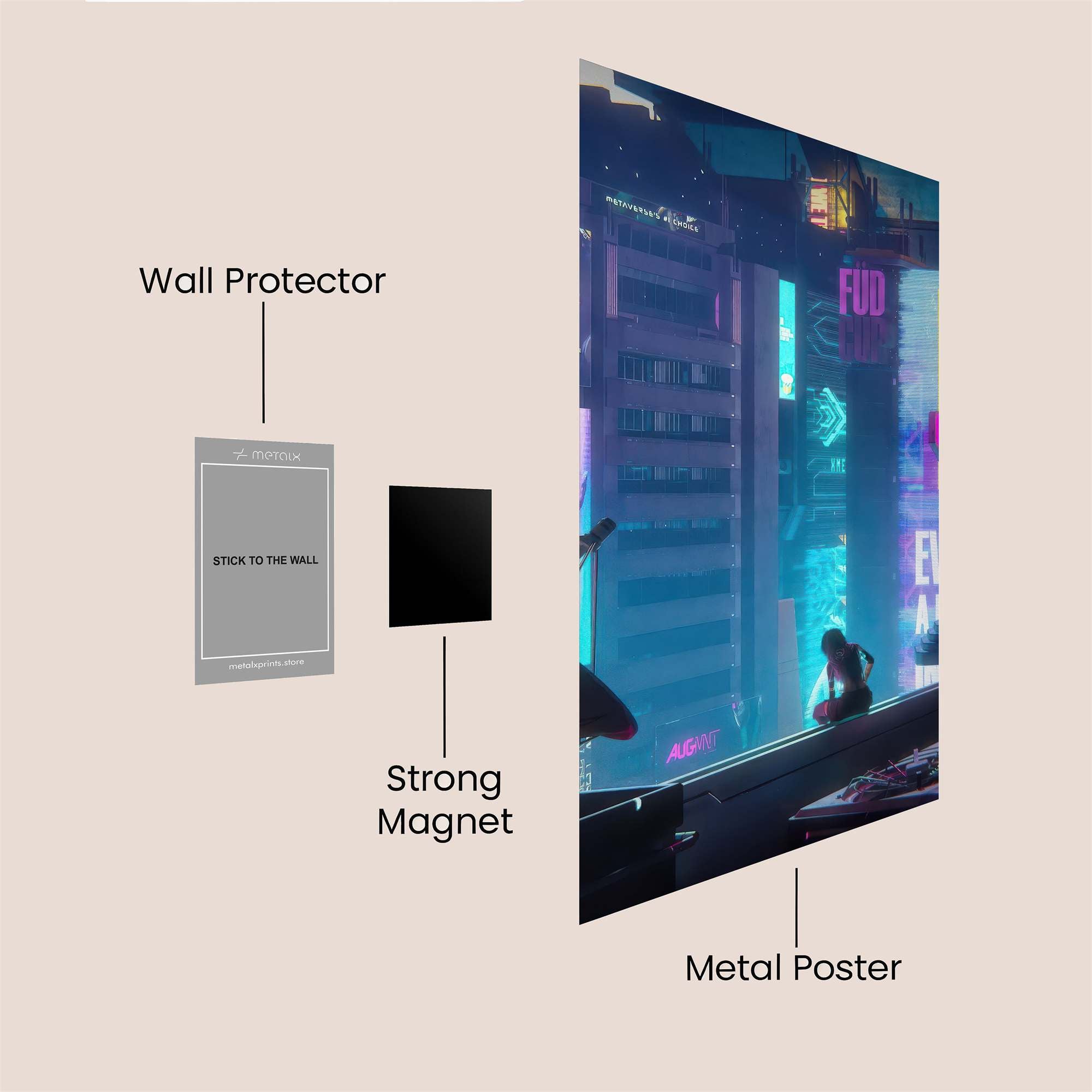 Neon Reverie Safe Wall Magnetic / M