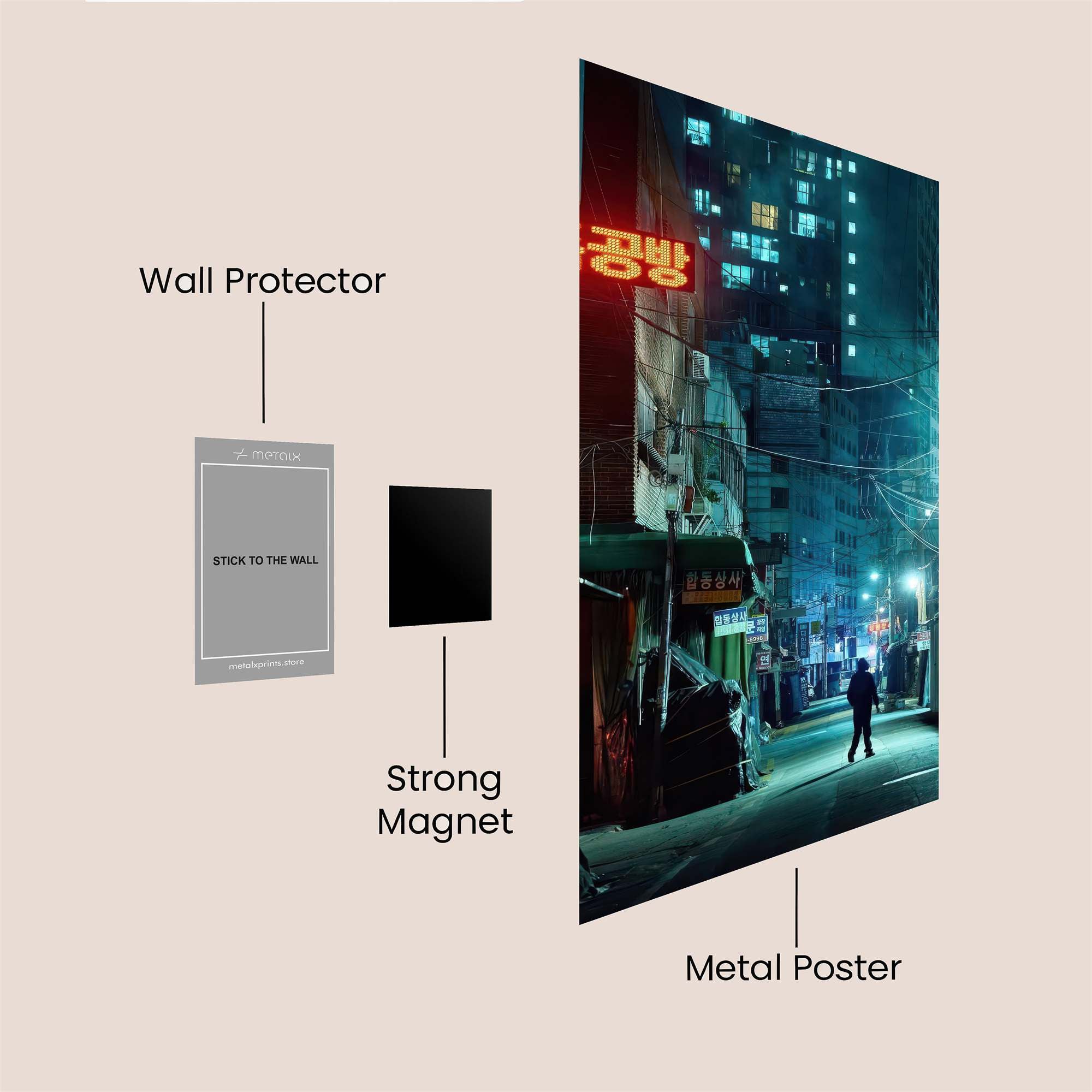 Neon Solitude Safe Wall Magnetic / M