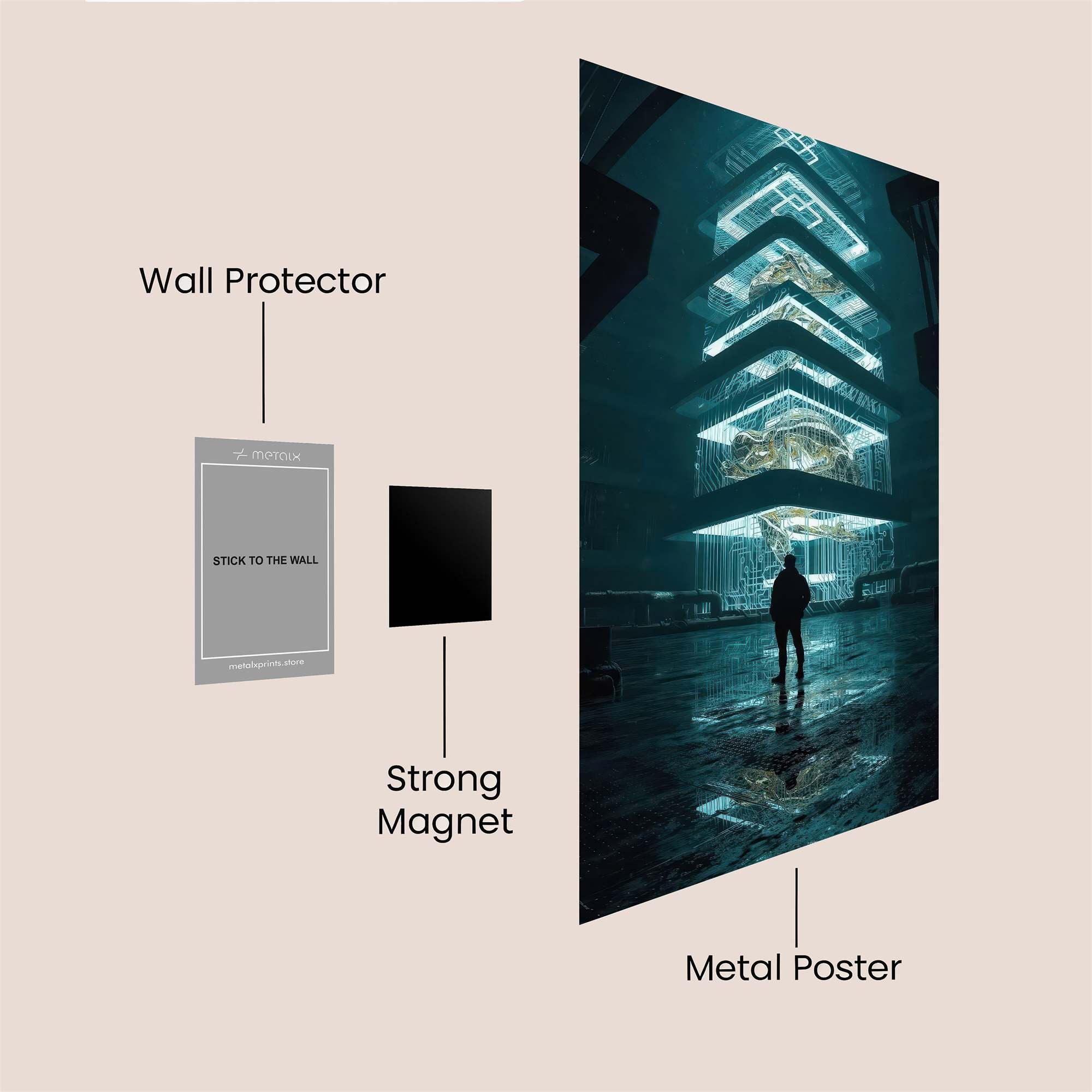 Luminescent Ascension Safe Wall Magnetic / M