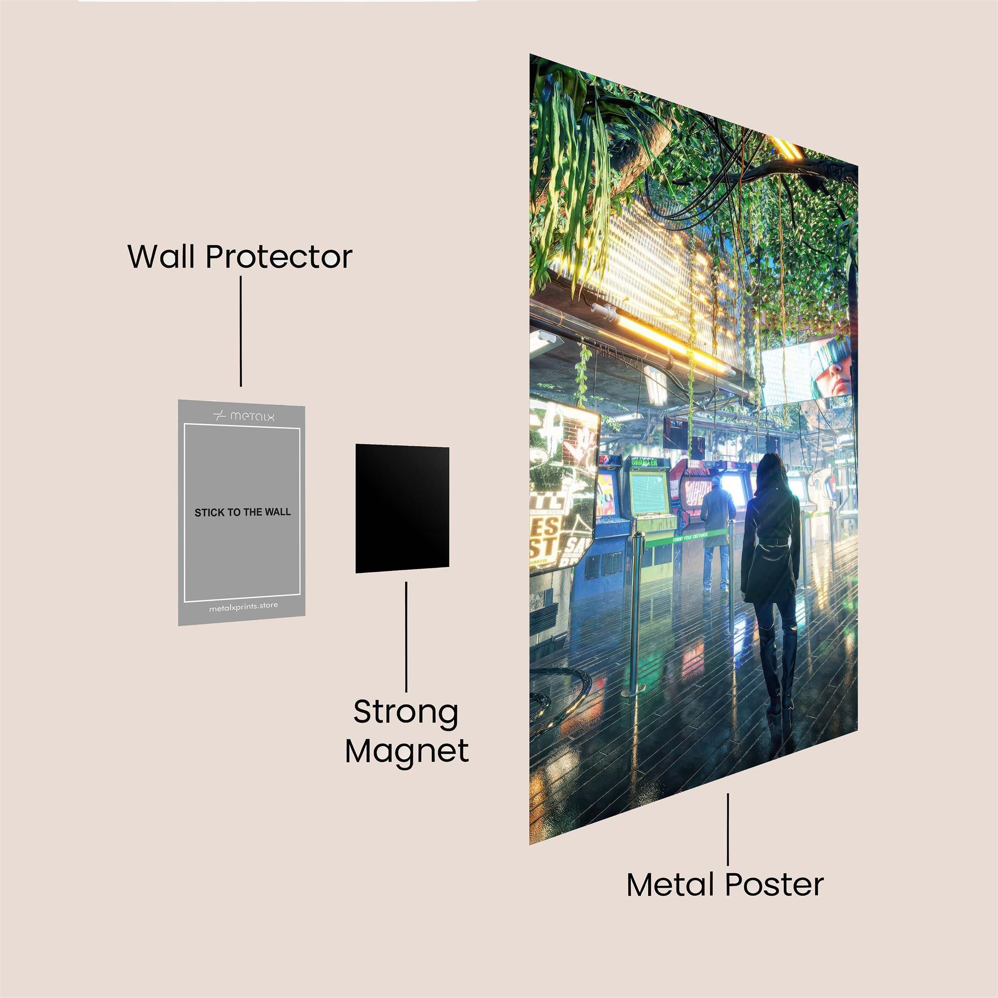 Neon Labyrinth Safe Wall Magnetic / M