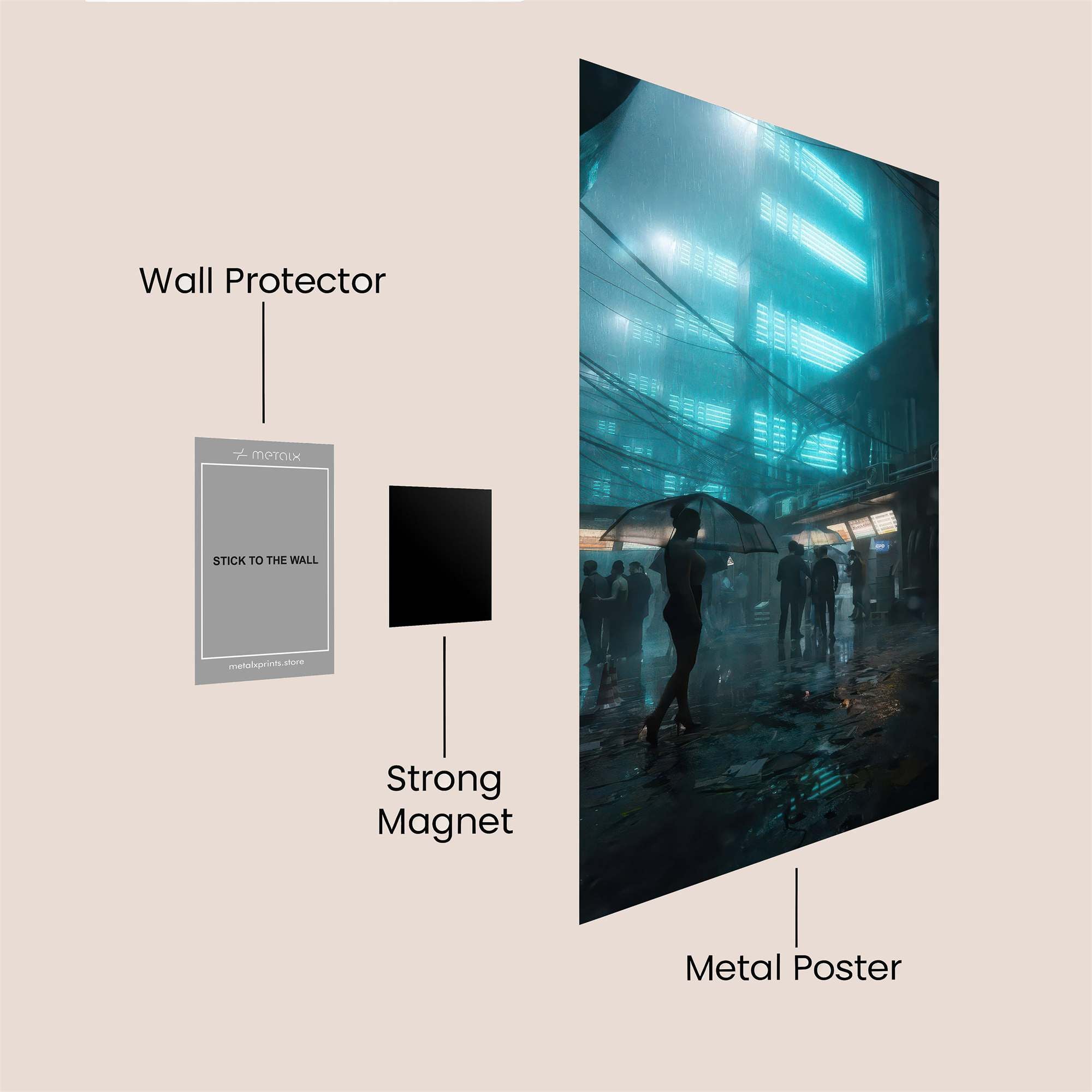 Neon Serenity Safe Wall Magnetic / M
