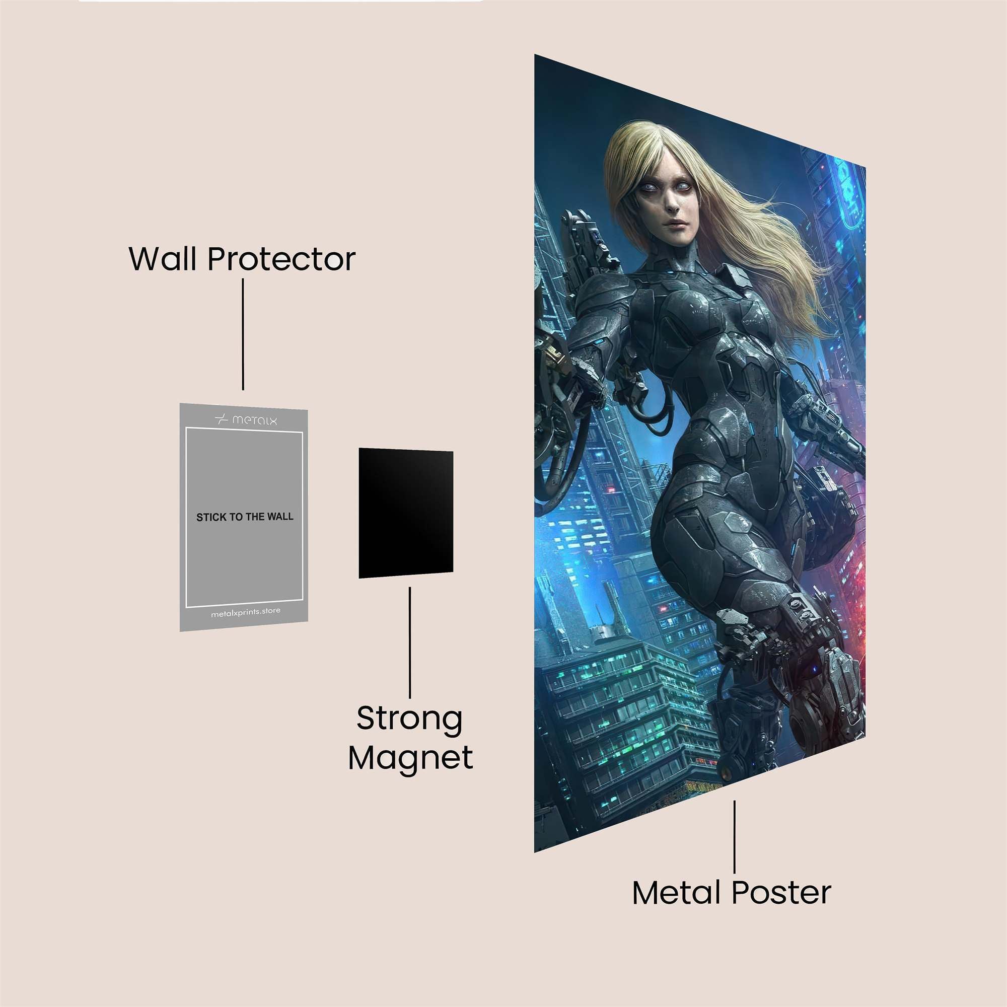 Cyborg Sentinel Safe Wall Magnetic / M