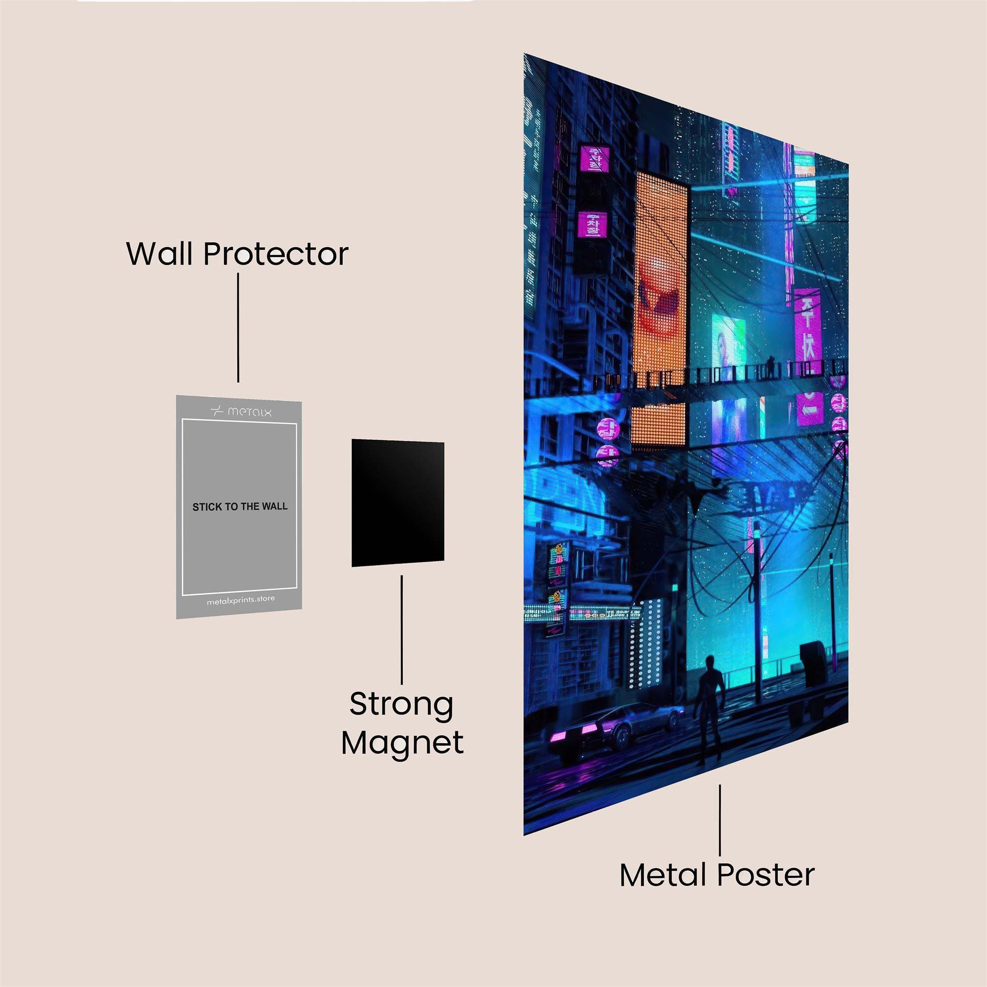 Neon Tranquility Safe Wall Magnetic / M