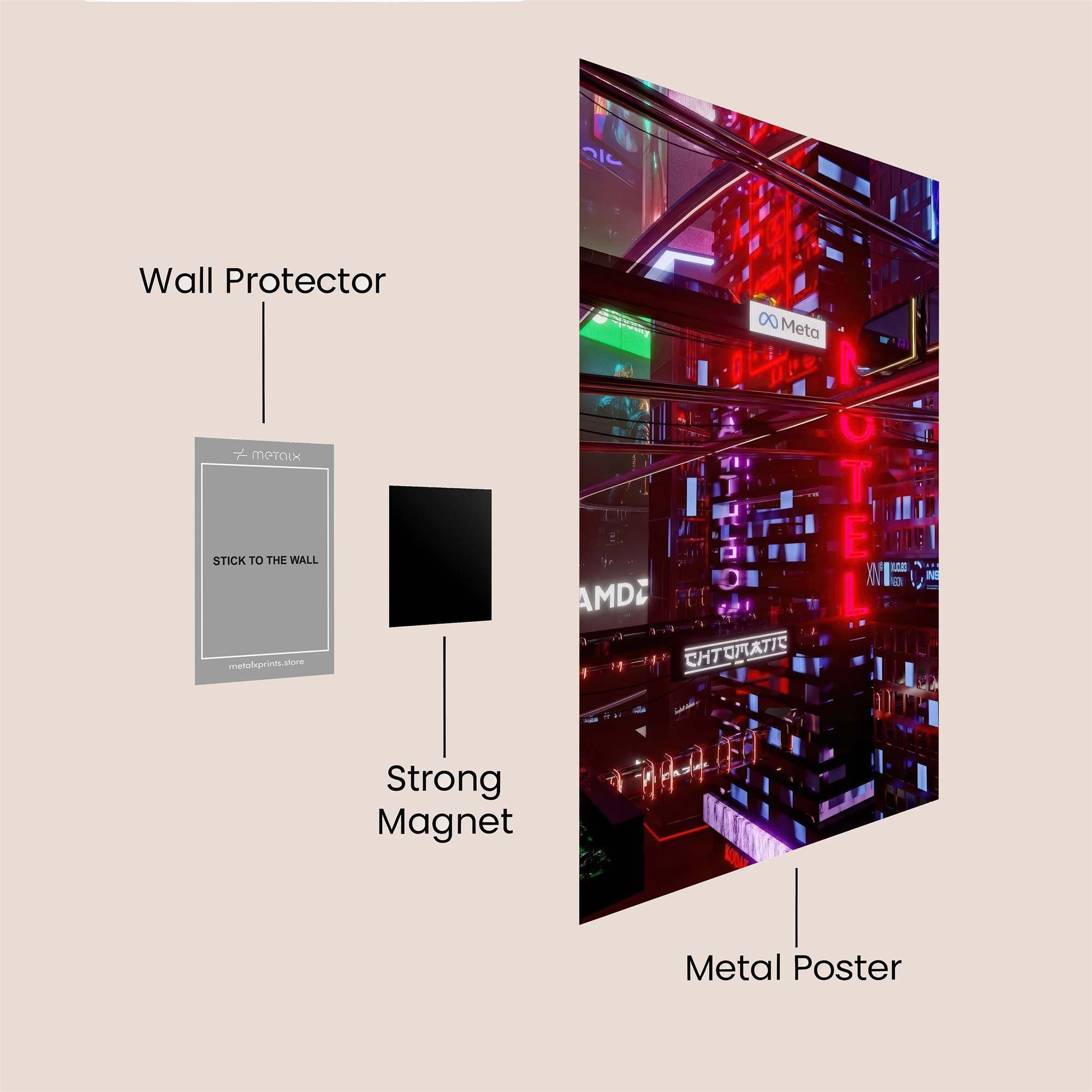 Neon Vortex Safe Wall Magnetic / M