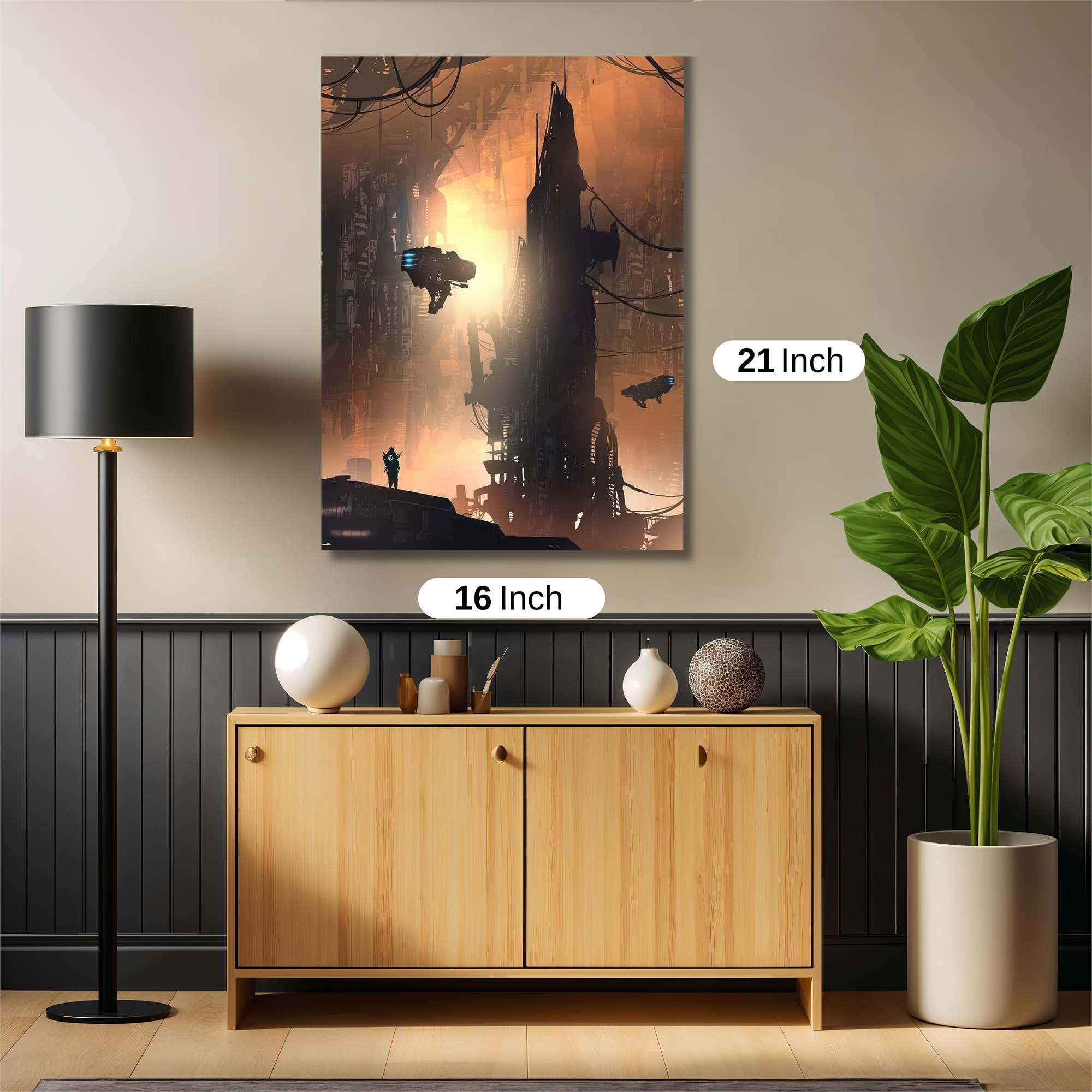 Futuristic Glow Safe Wall Magnetic / M