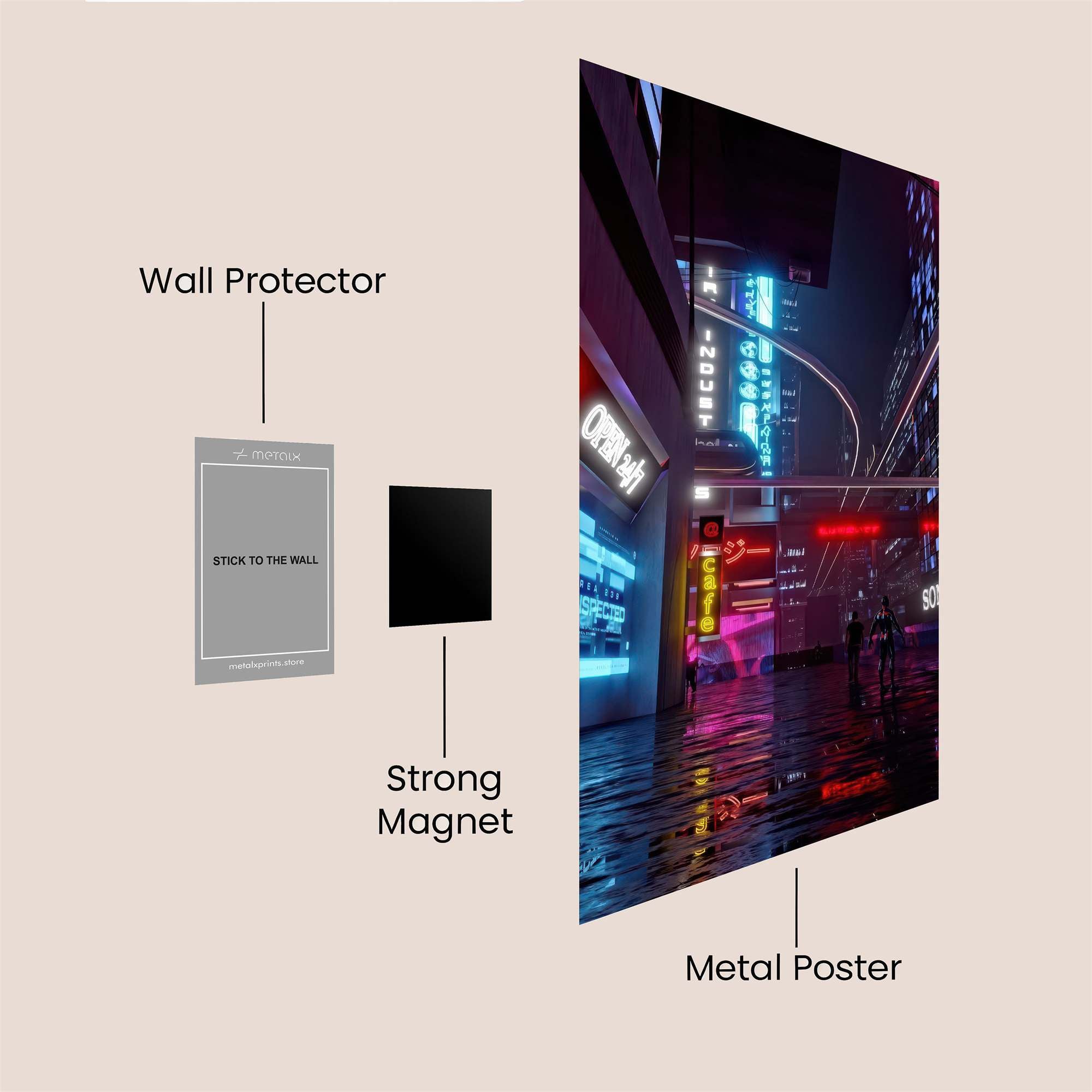 Neon Reverie Safe Wall Magnetic / M