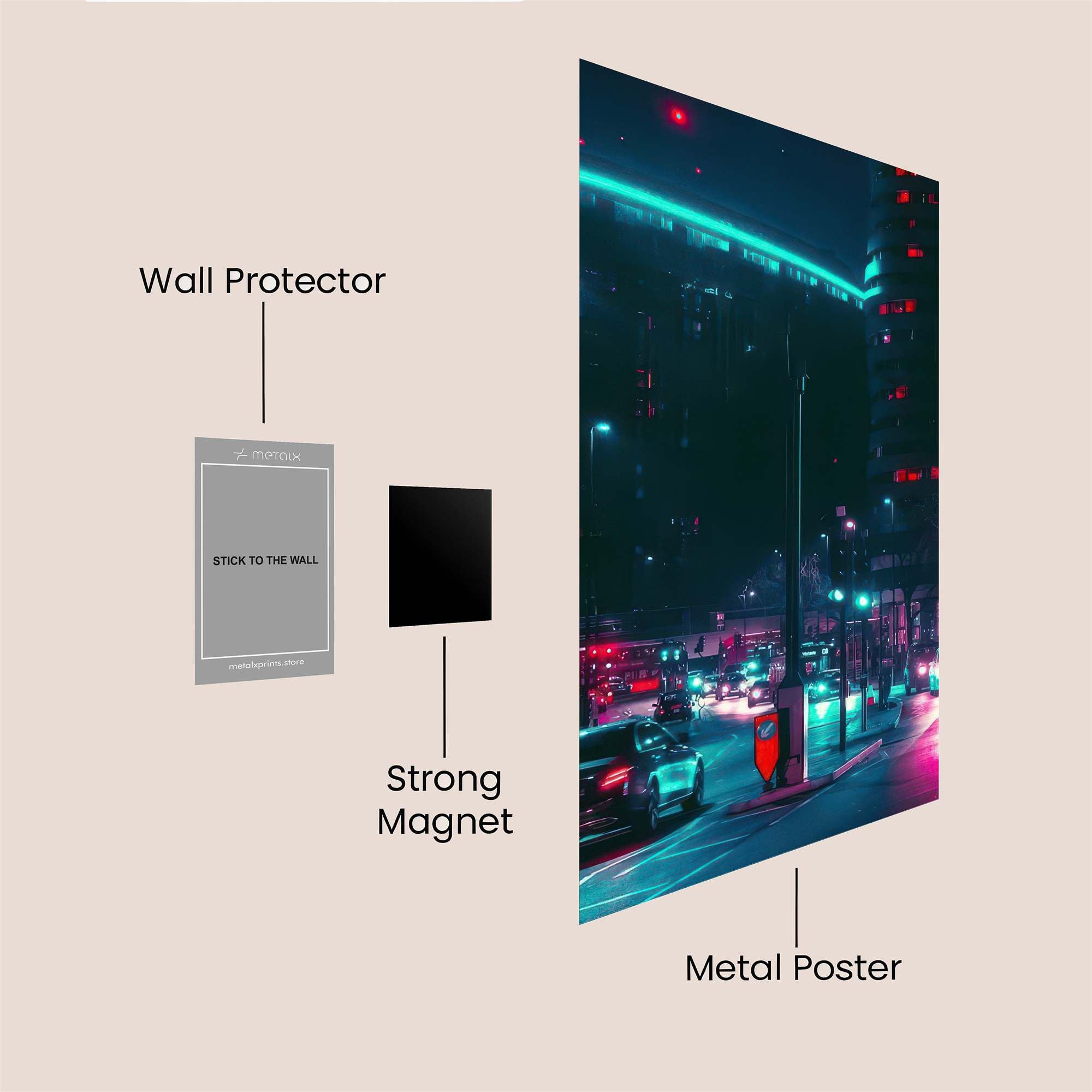 Neon Nocturne Safe Wall Magnetic / M