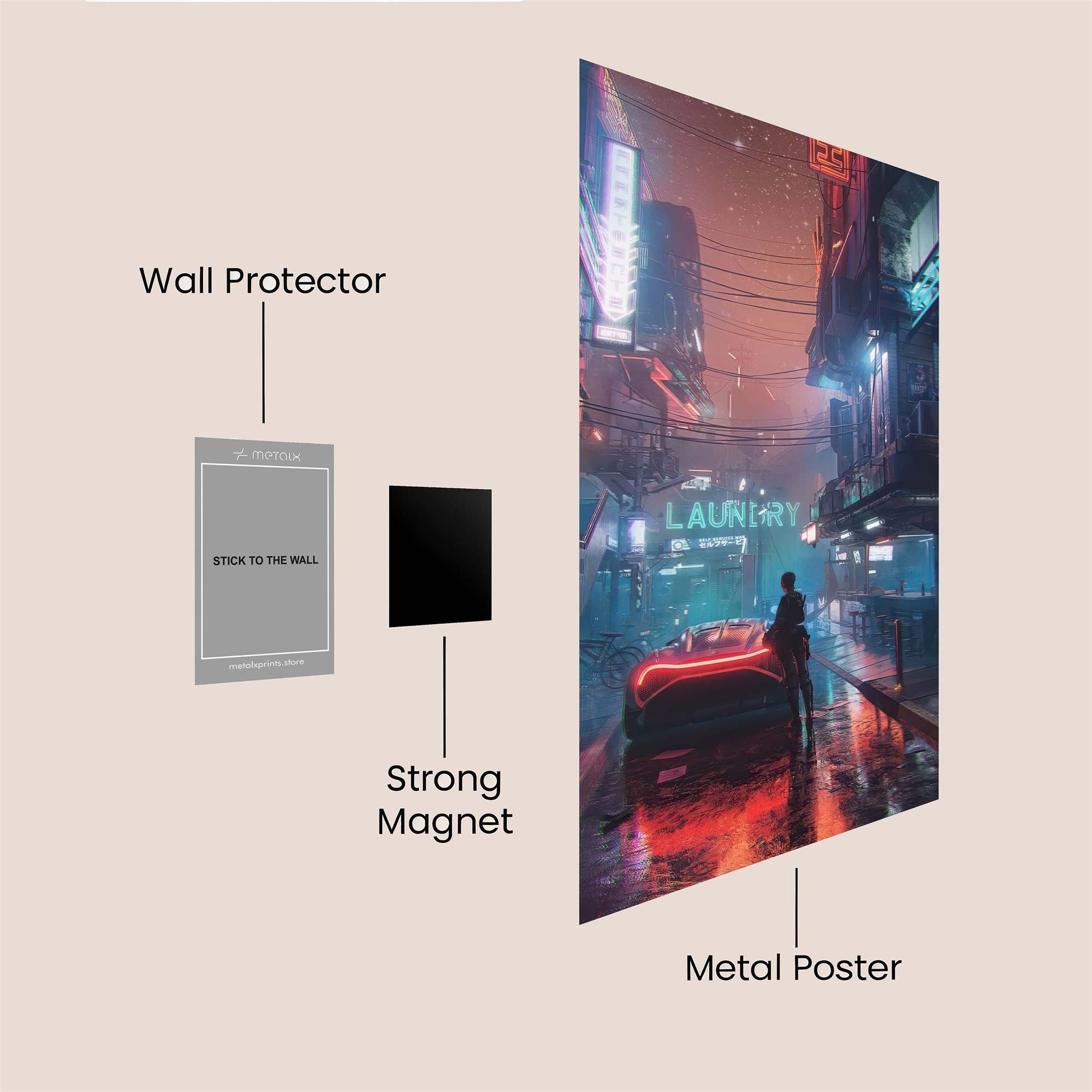 Neon Reverie Safe Wall Magnetic / M