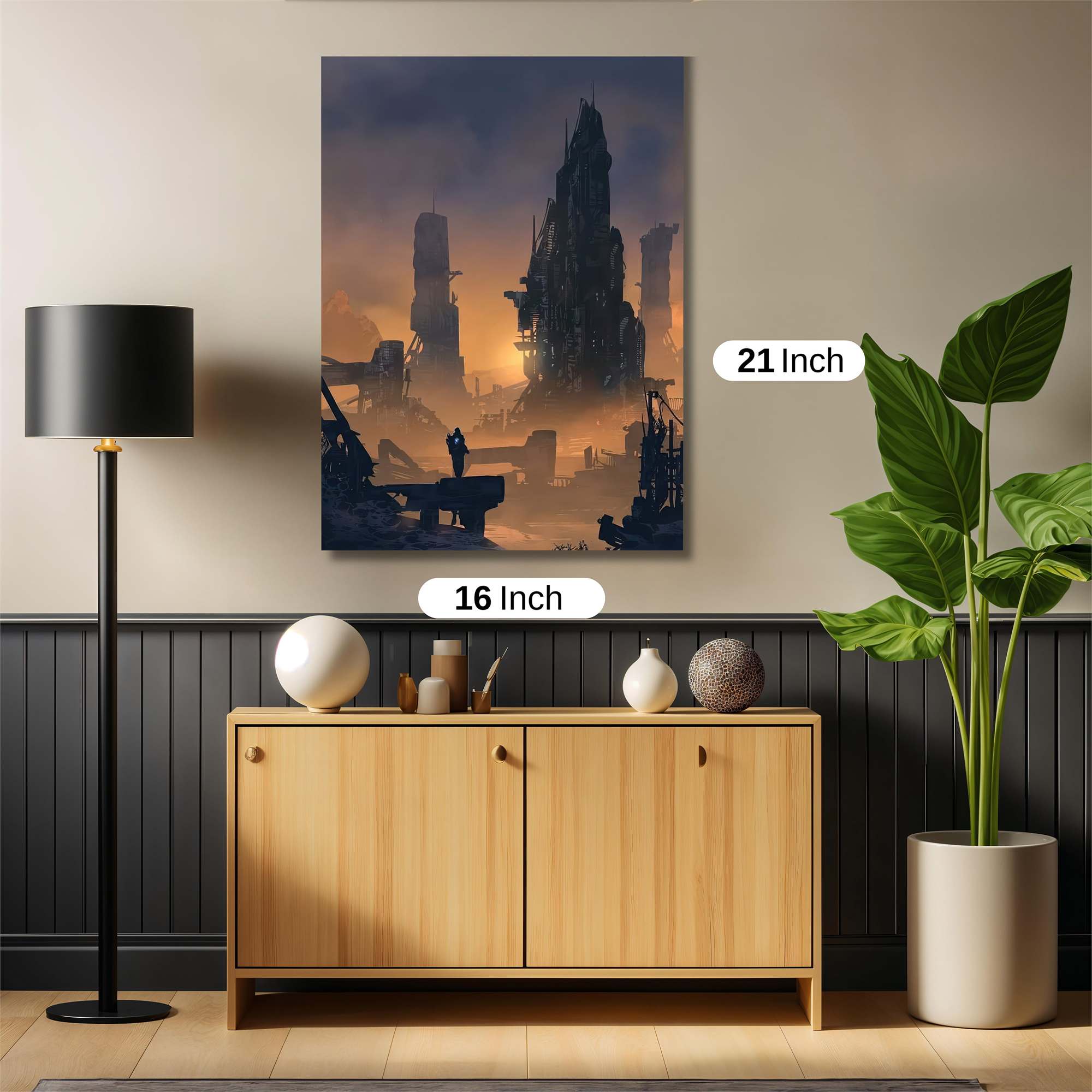 Futuristic Ruin Safe Wall Magnetic / M