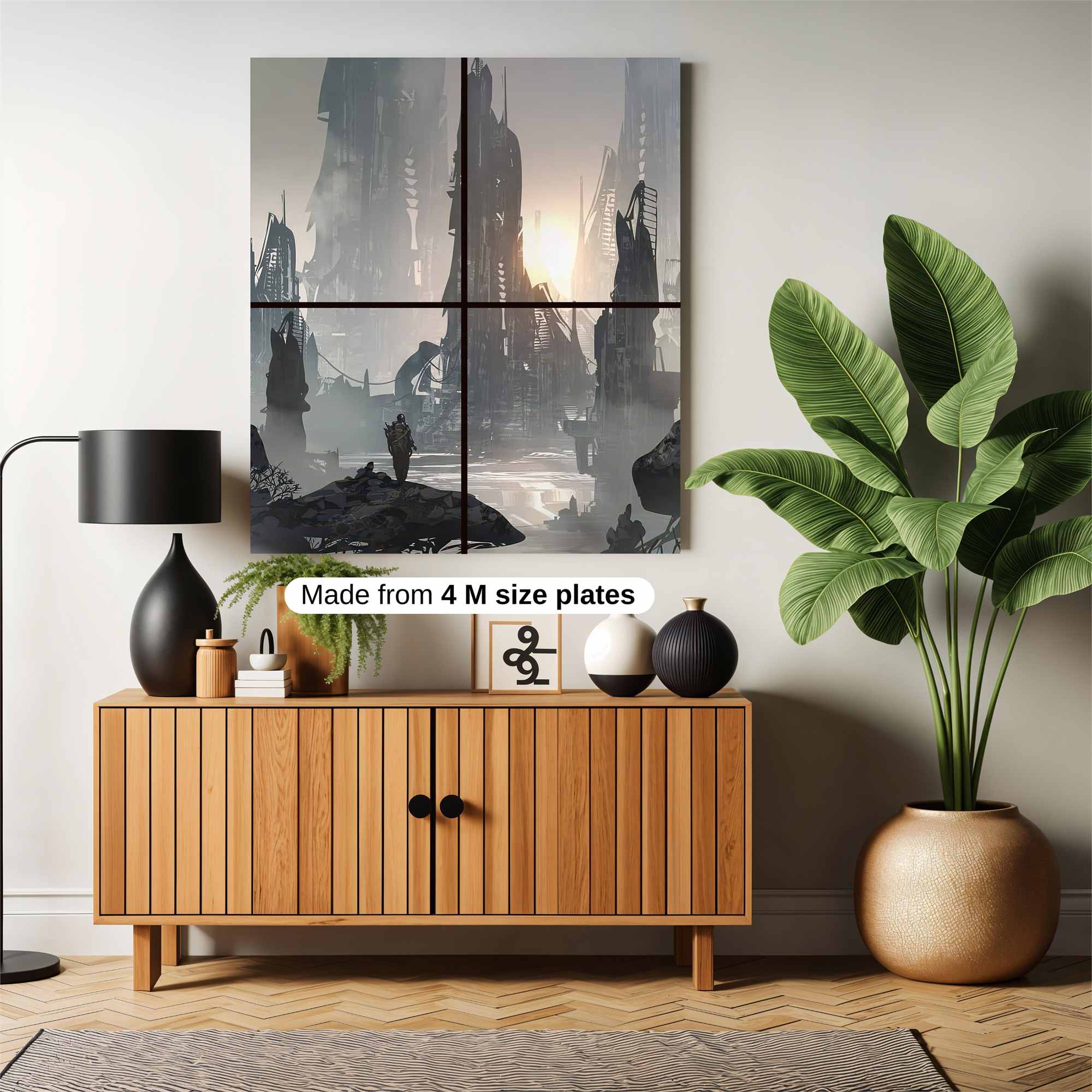 Futuristic Serenity Safe Wall Magnetic / M