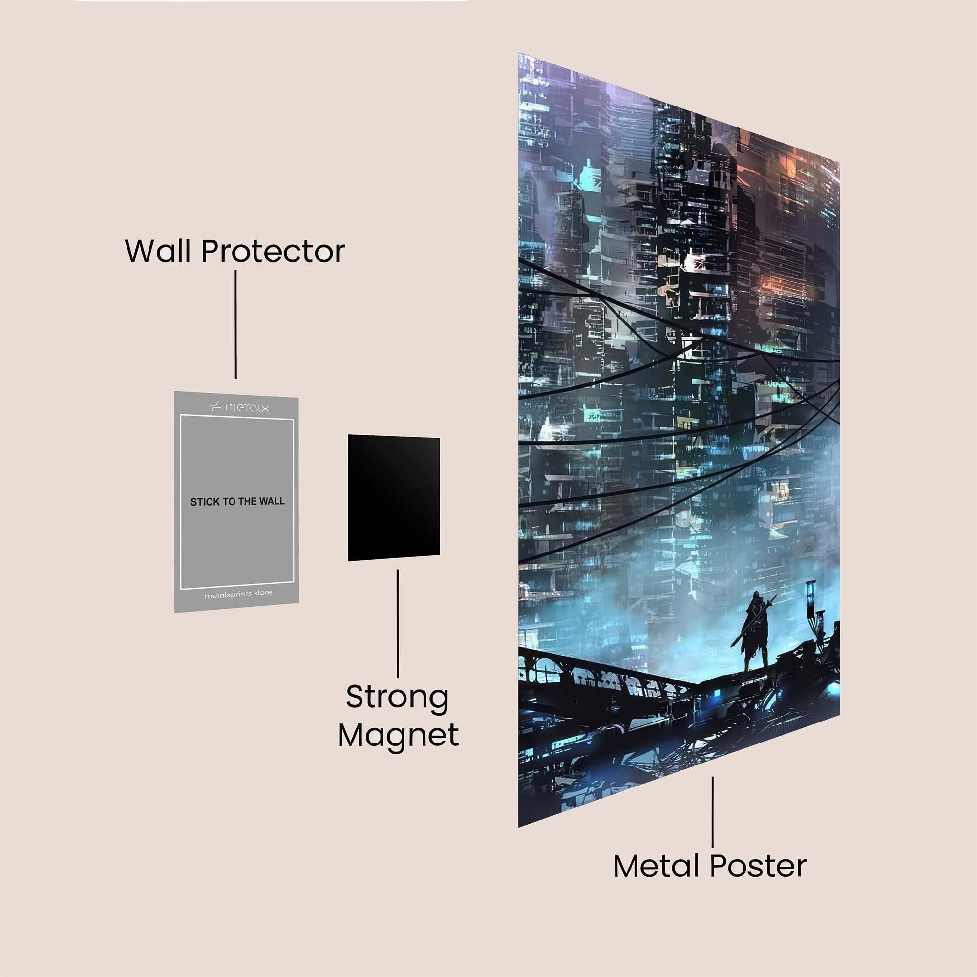 Cyberpunk Reverie Safe Wall Magnetic / M