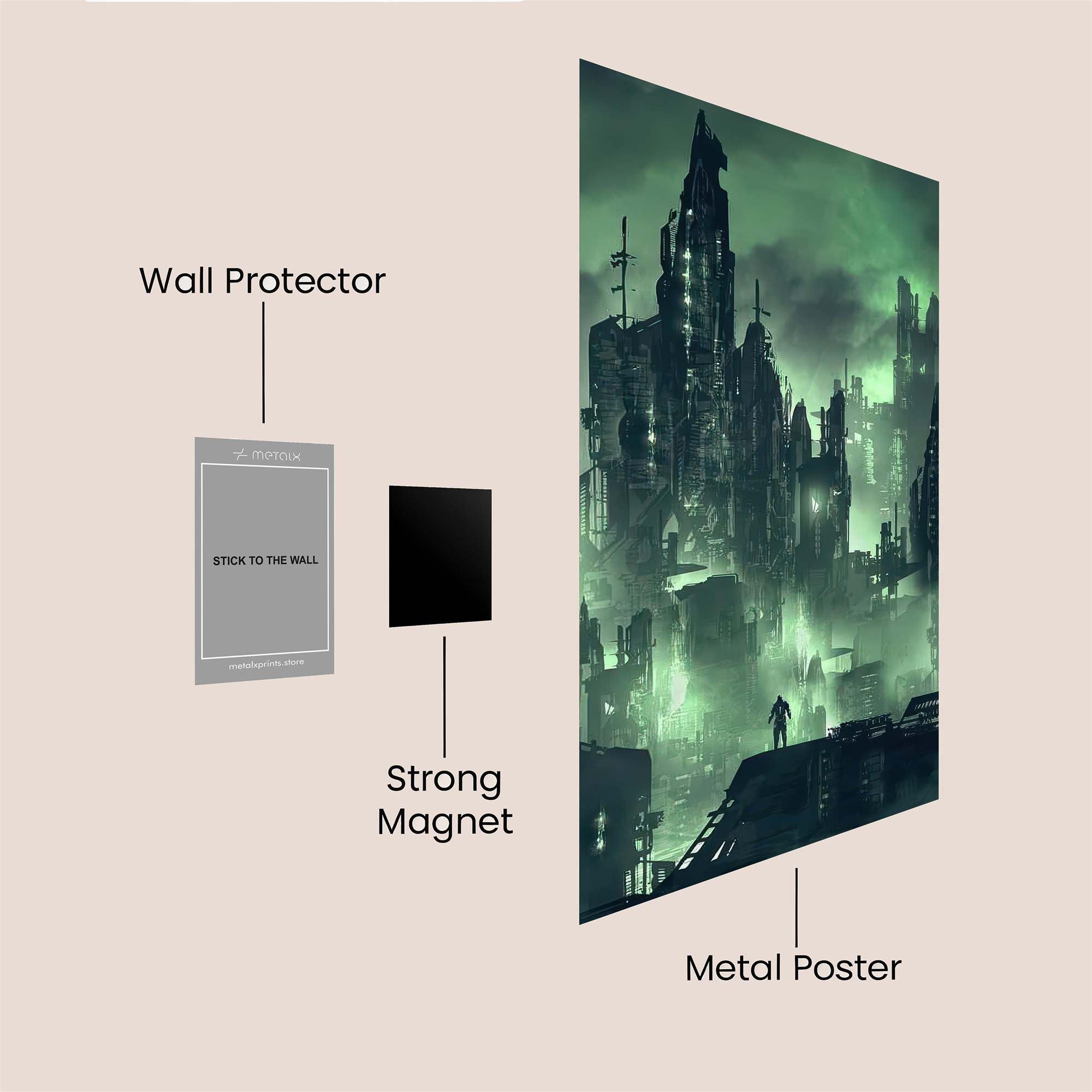 Futuristic Desolation Safe Wall Magnetic / M