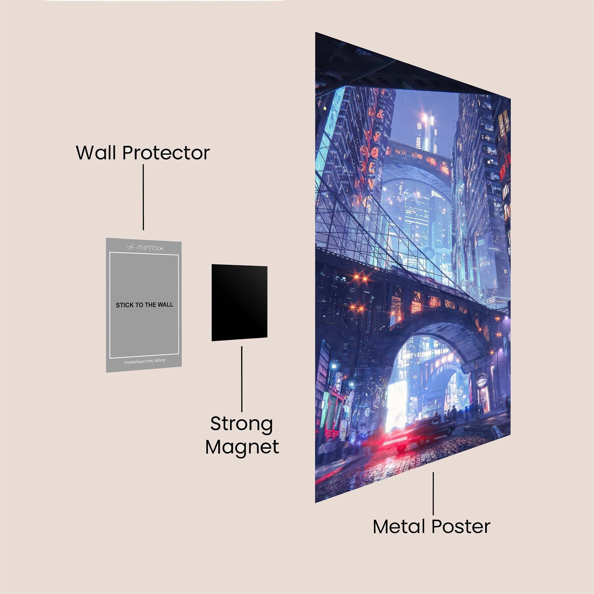 Neon Reverie Safe Wall Magnetic / M
