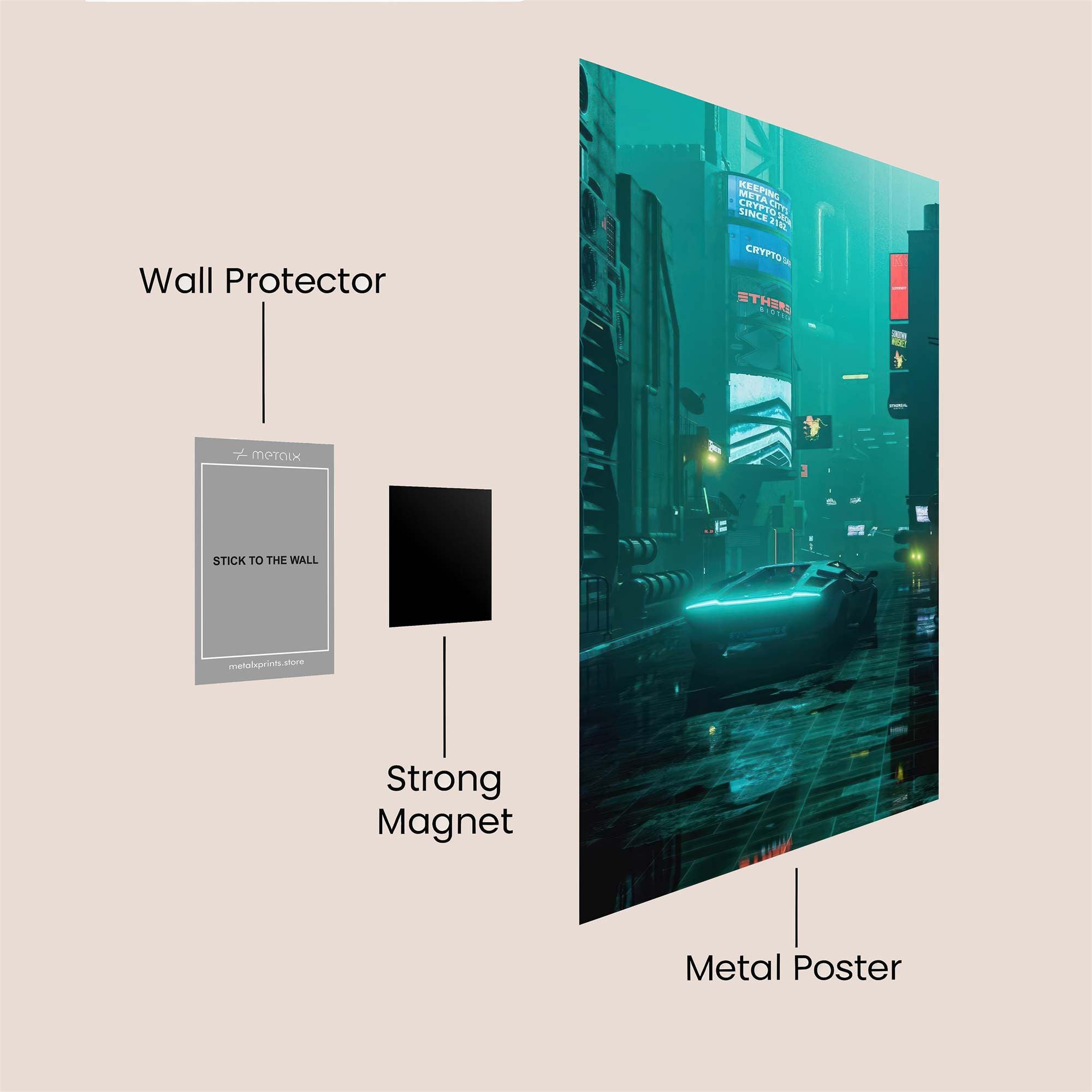 Neon Reverie Safe Wall Magnetic / M