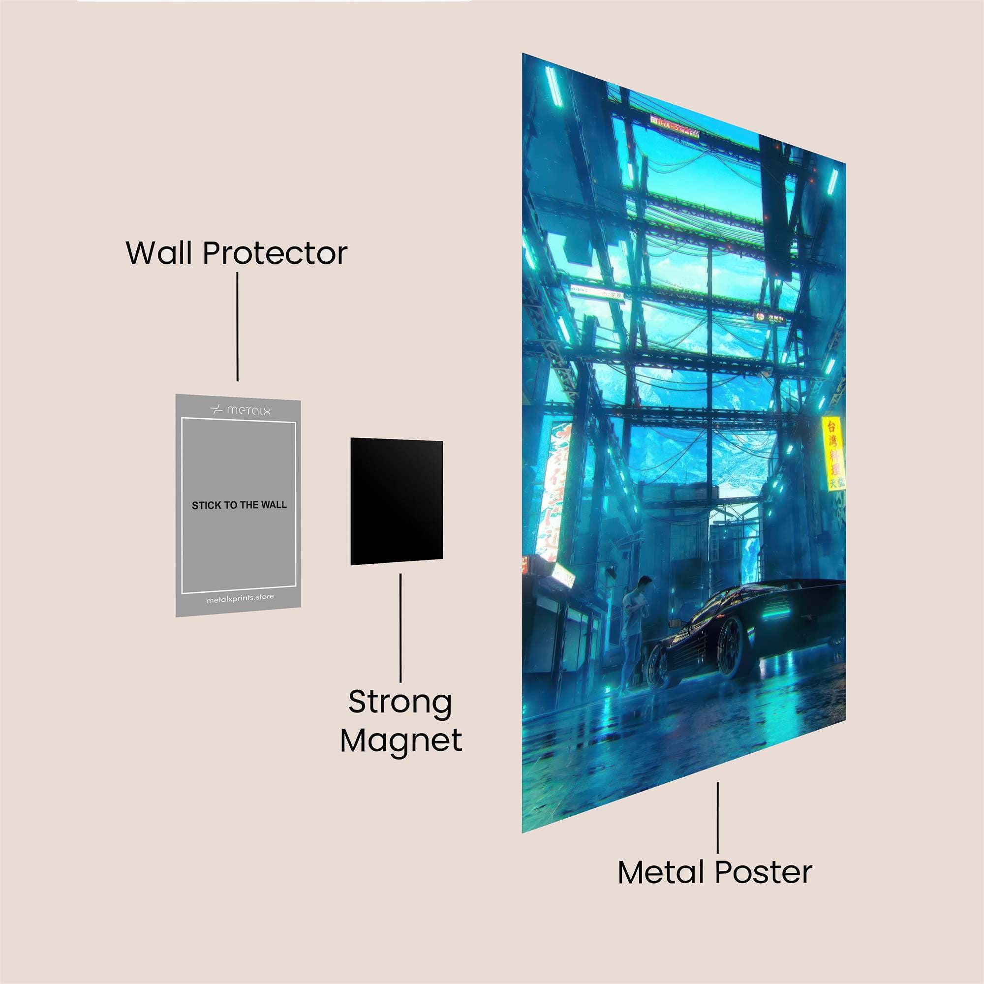 Neon Reverie Safe Wall Magnetic / M