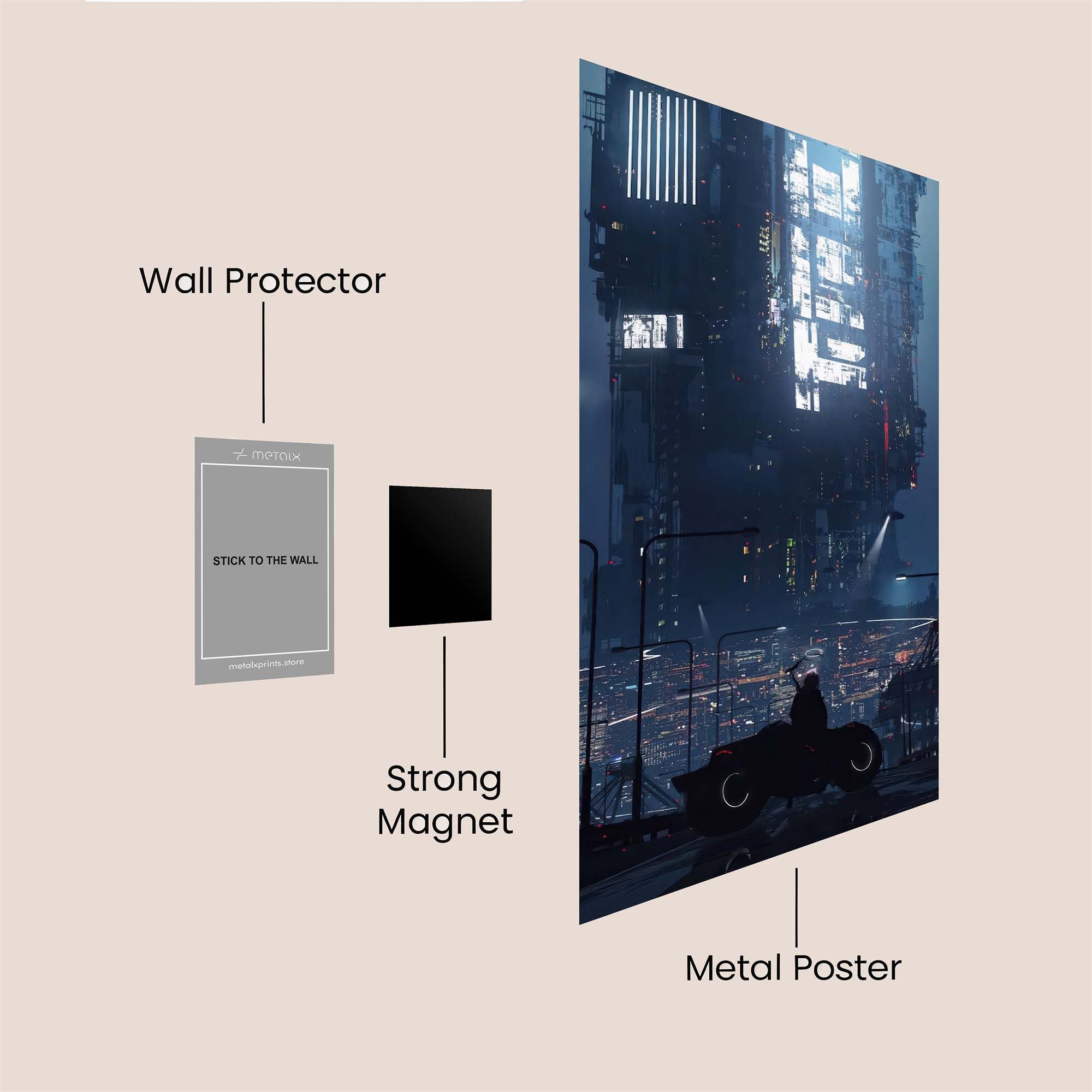 Futuristic Reverie Safe Wall Magnetic / M