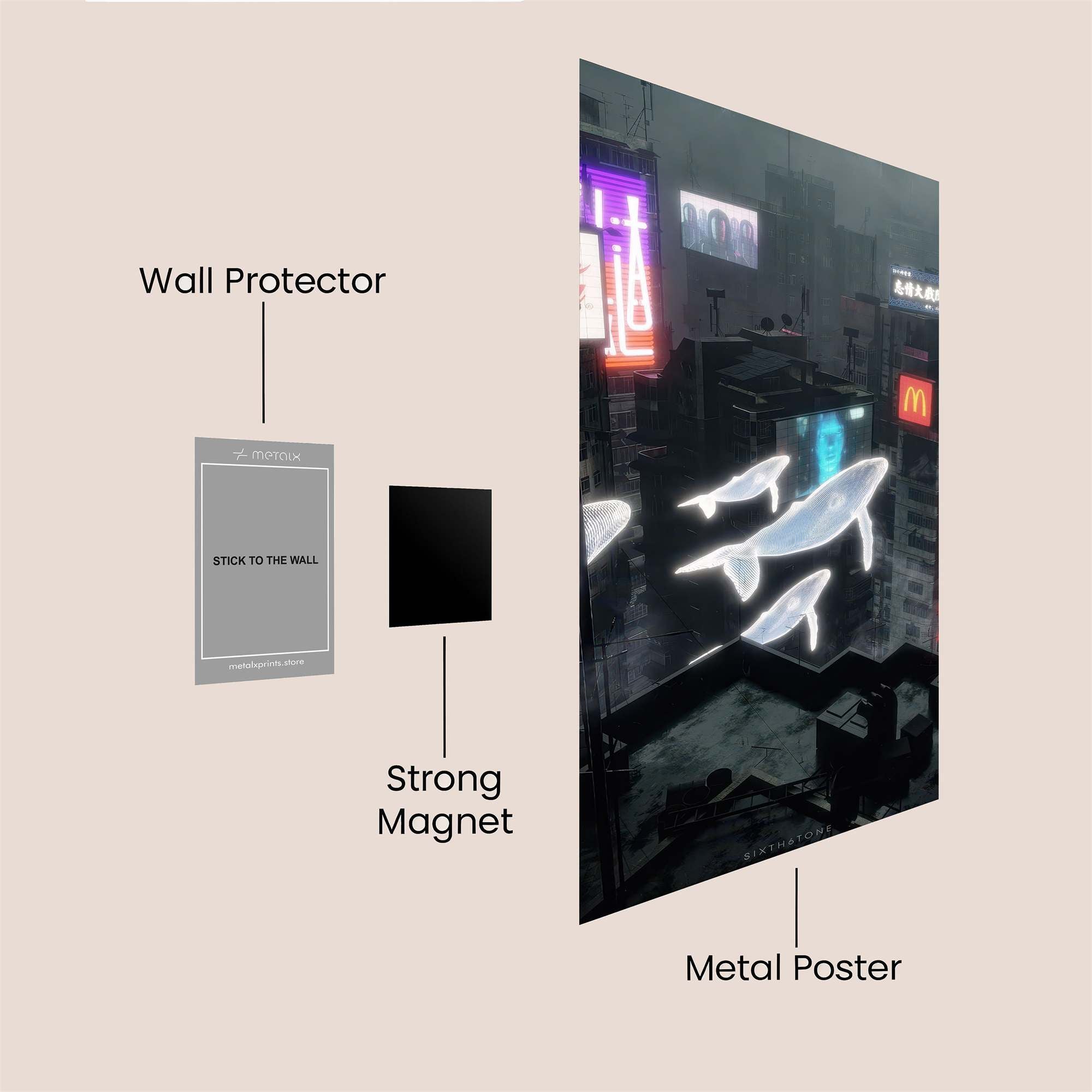 Neon Dreams Safe Wall Magnetic / M