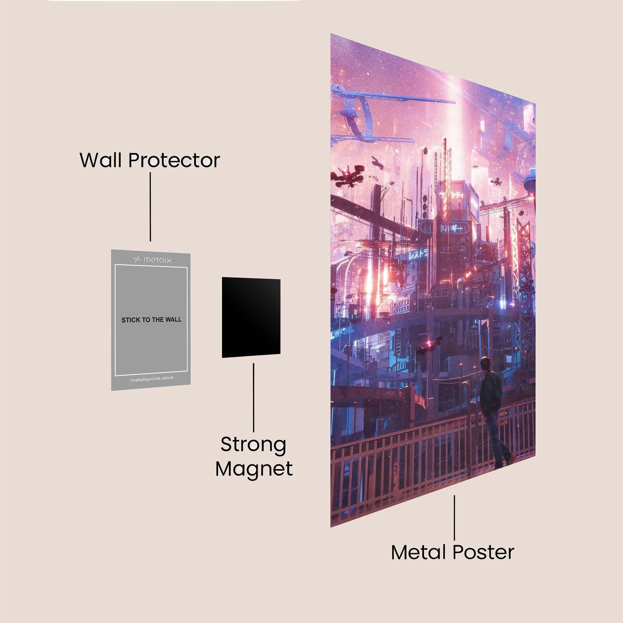 Neon Dreams Safe Wall Magnetic / M