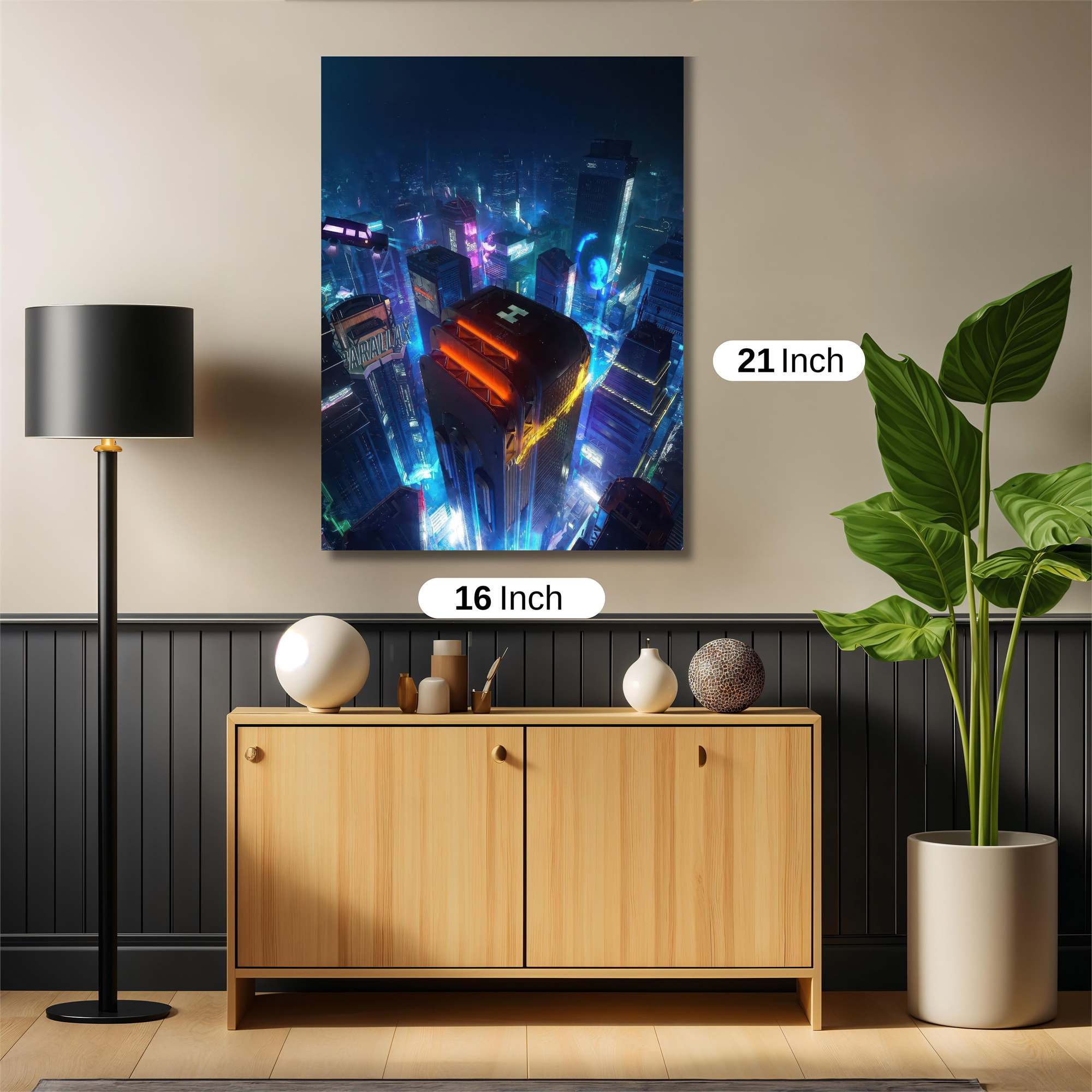 Neon Dreamscape Safe Wall Magnetic / M