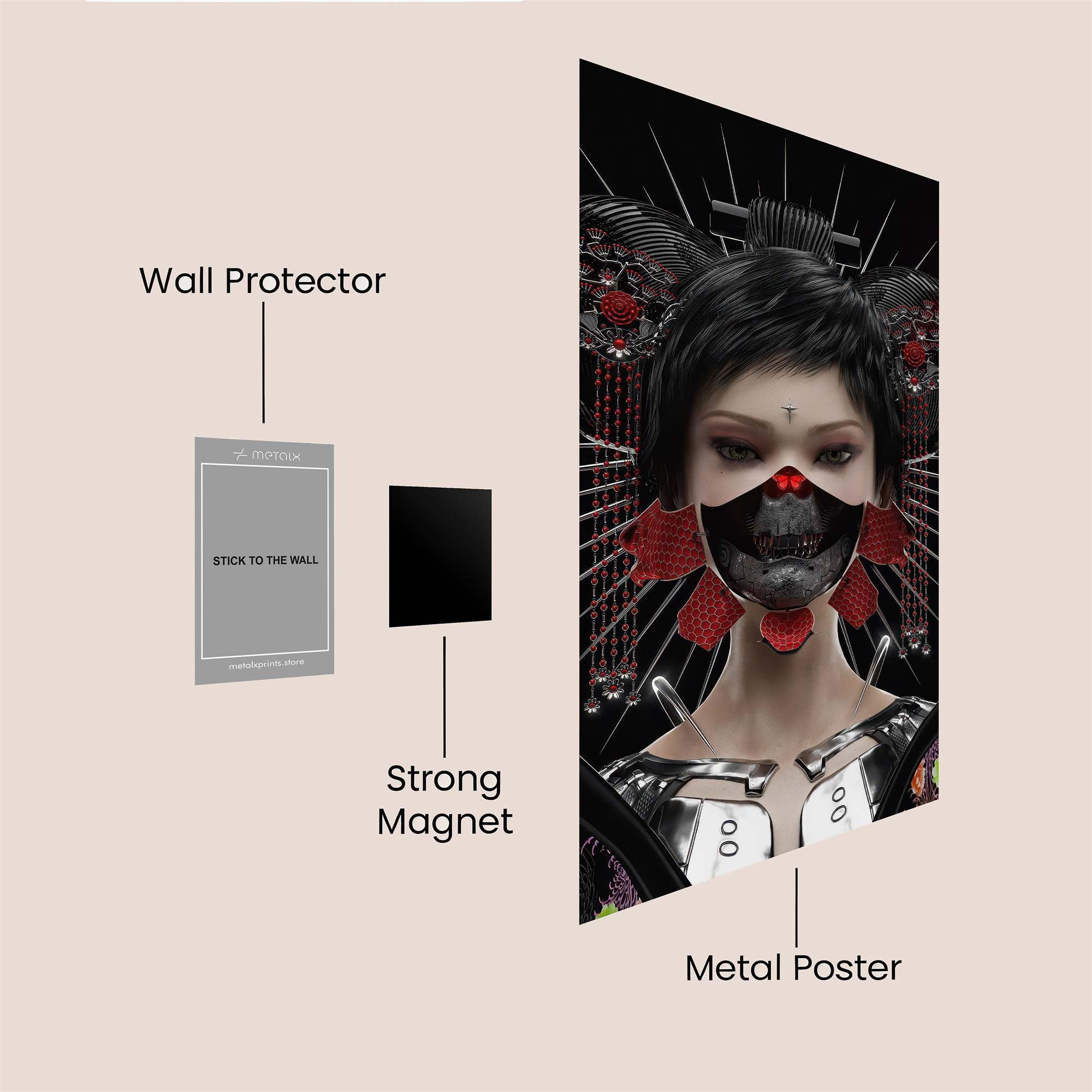 Geisha Enigma Safe Wall Magnetic / M