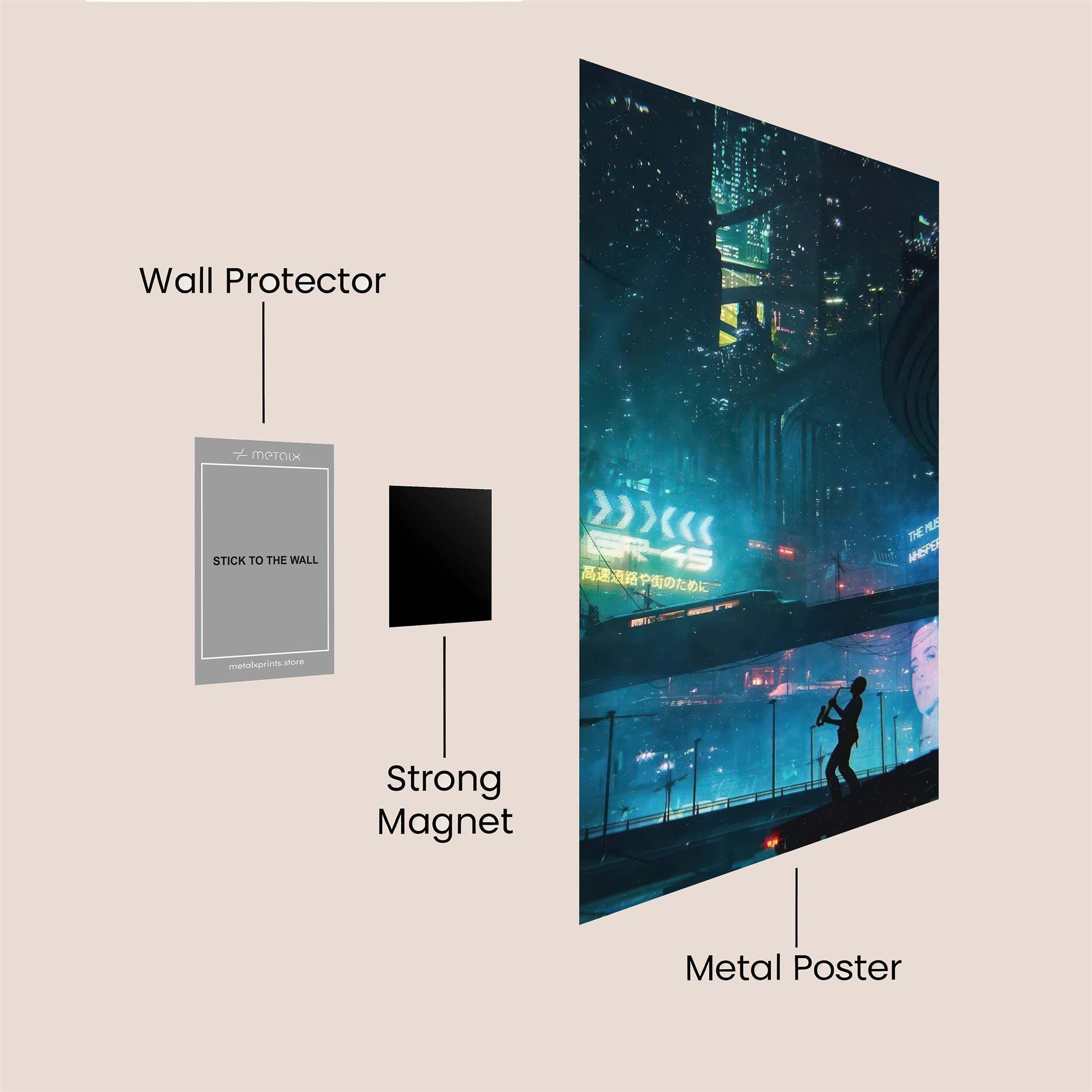 Neon Serenade Safe Wall Magnetic / M