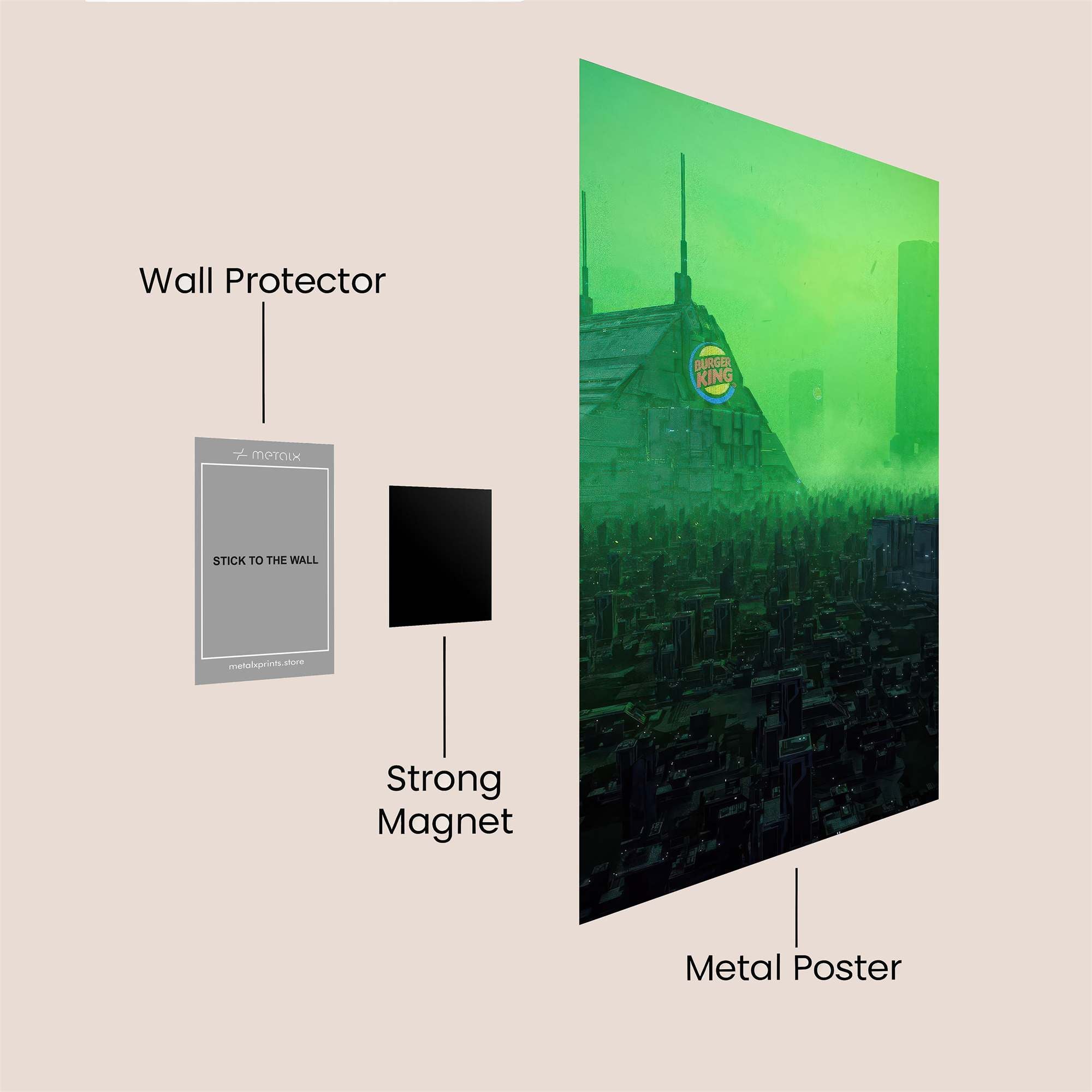 Neon Dystopia Safe Wall Magnetic / M