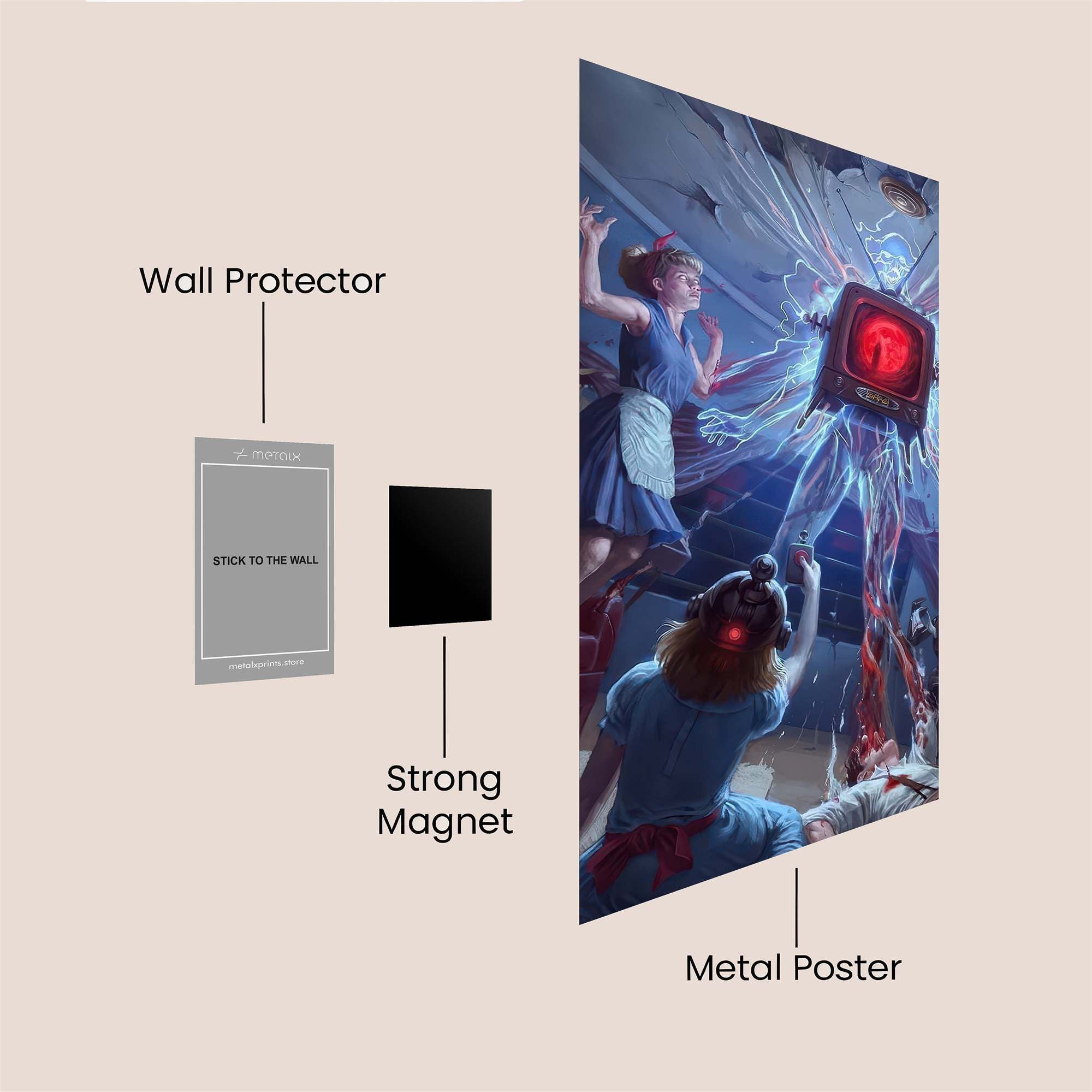 Television Horror Safe Wall Magnetic / M