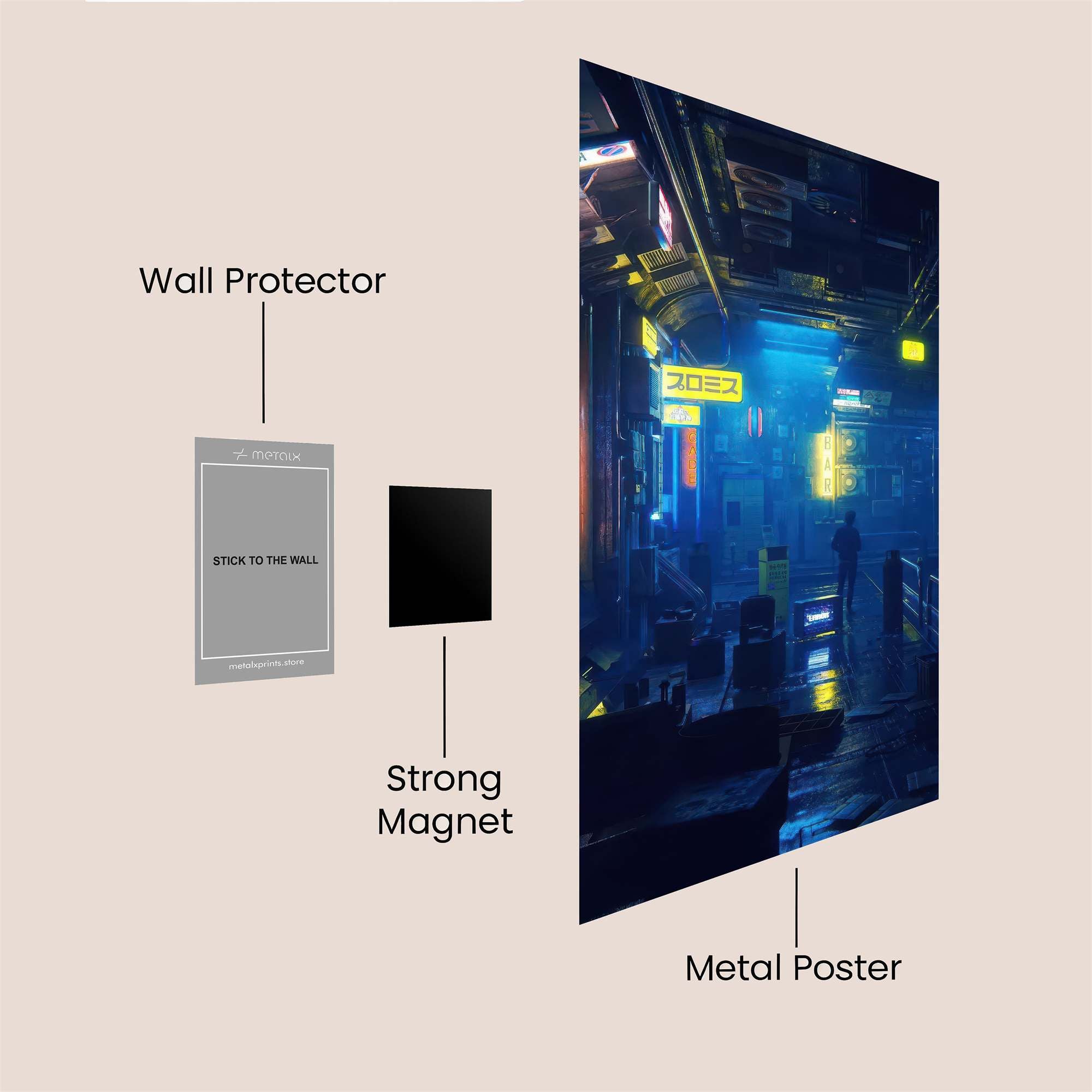Neon Solitude Safe Wall Magnetic / M
