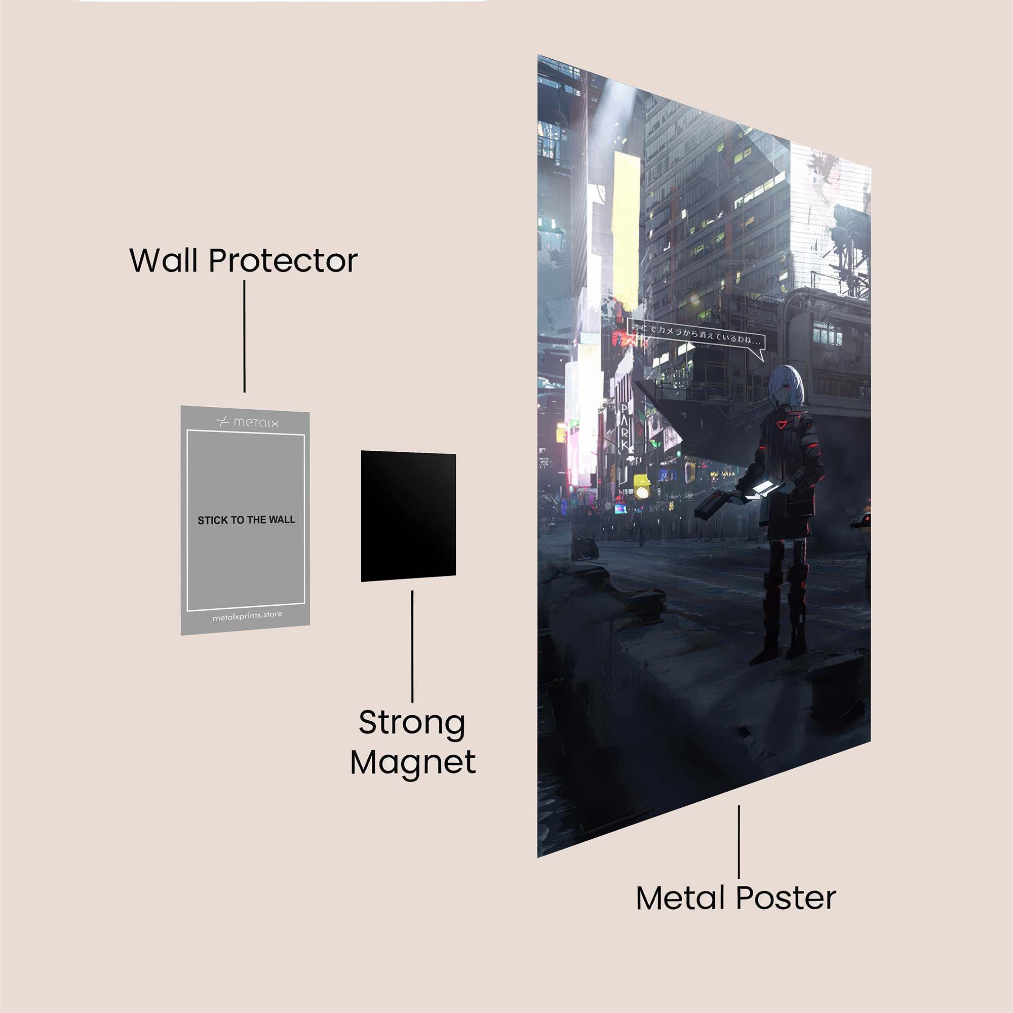 Neon Vigilance Safe Wall Magnetic / M