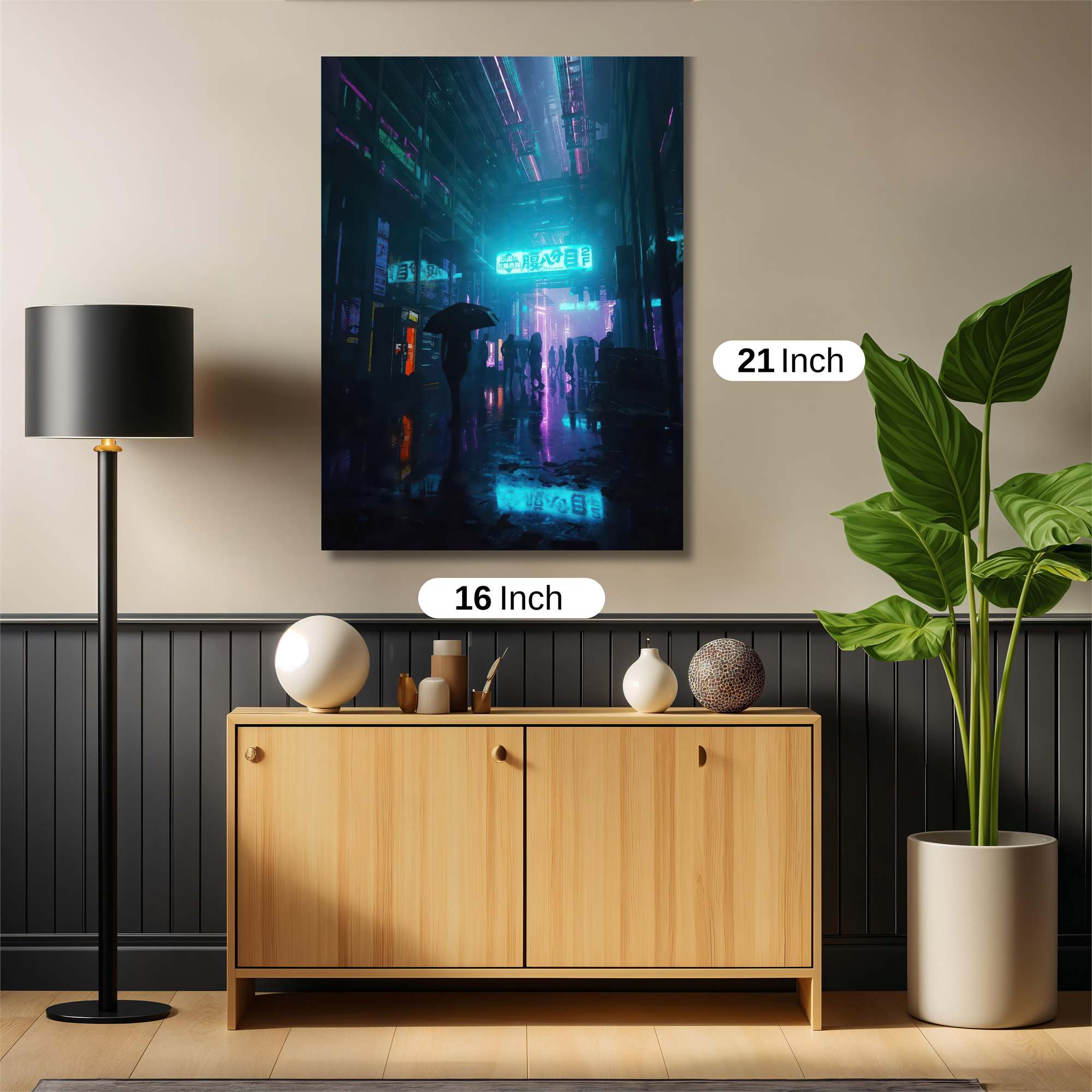 Neon Shadowscape Safe Wall Magnetic / M