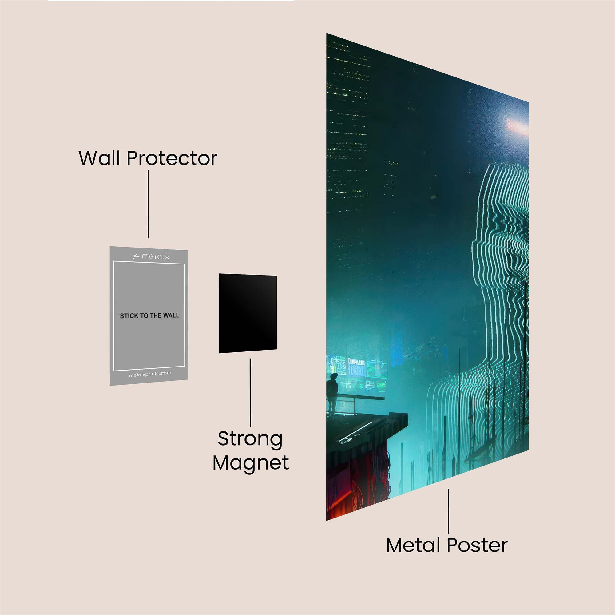 Futuristic Enigma Safe Wall Magnetic / M