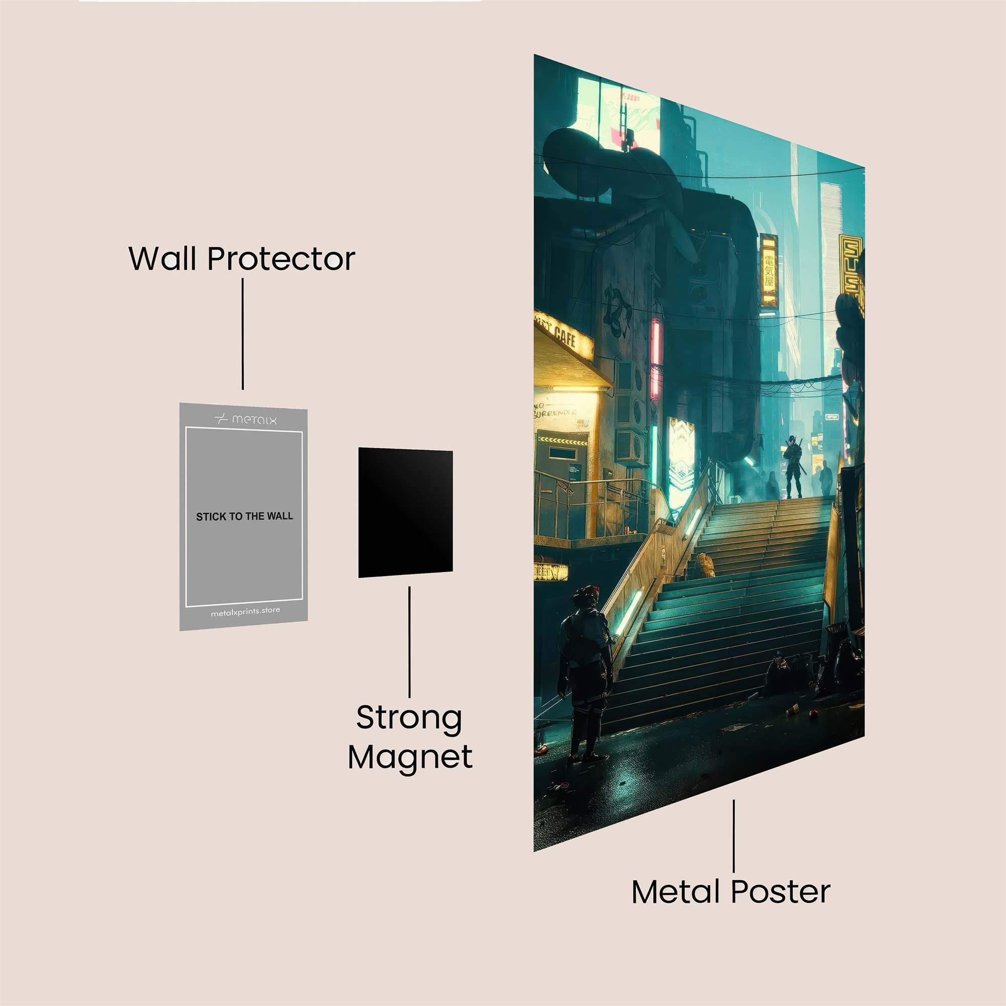 Neon Shadows Safe Wall Magnetic / M