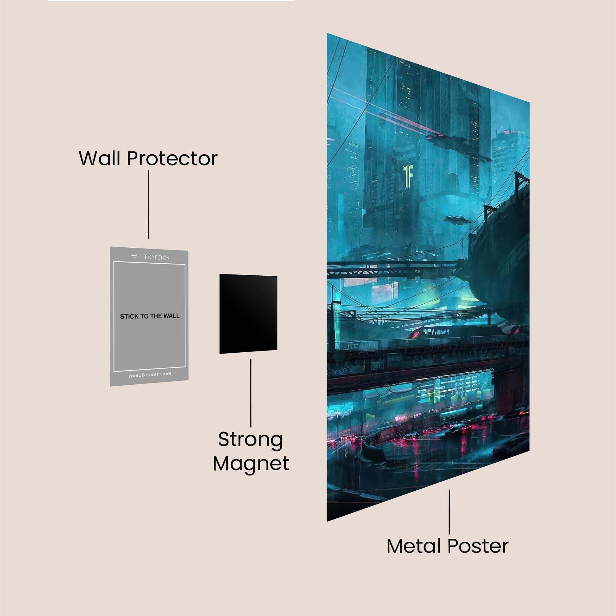 Futuristic Vortex Safe Wall Magnetic / M