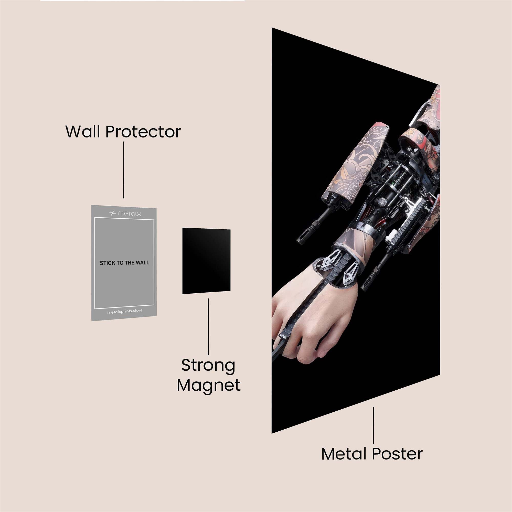 Cybernetic Elegance Safe Wall Magnetic / M