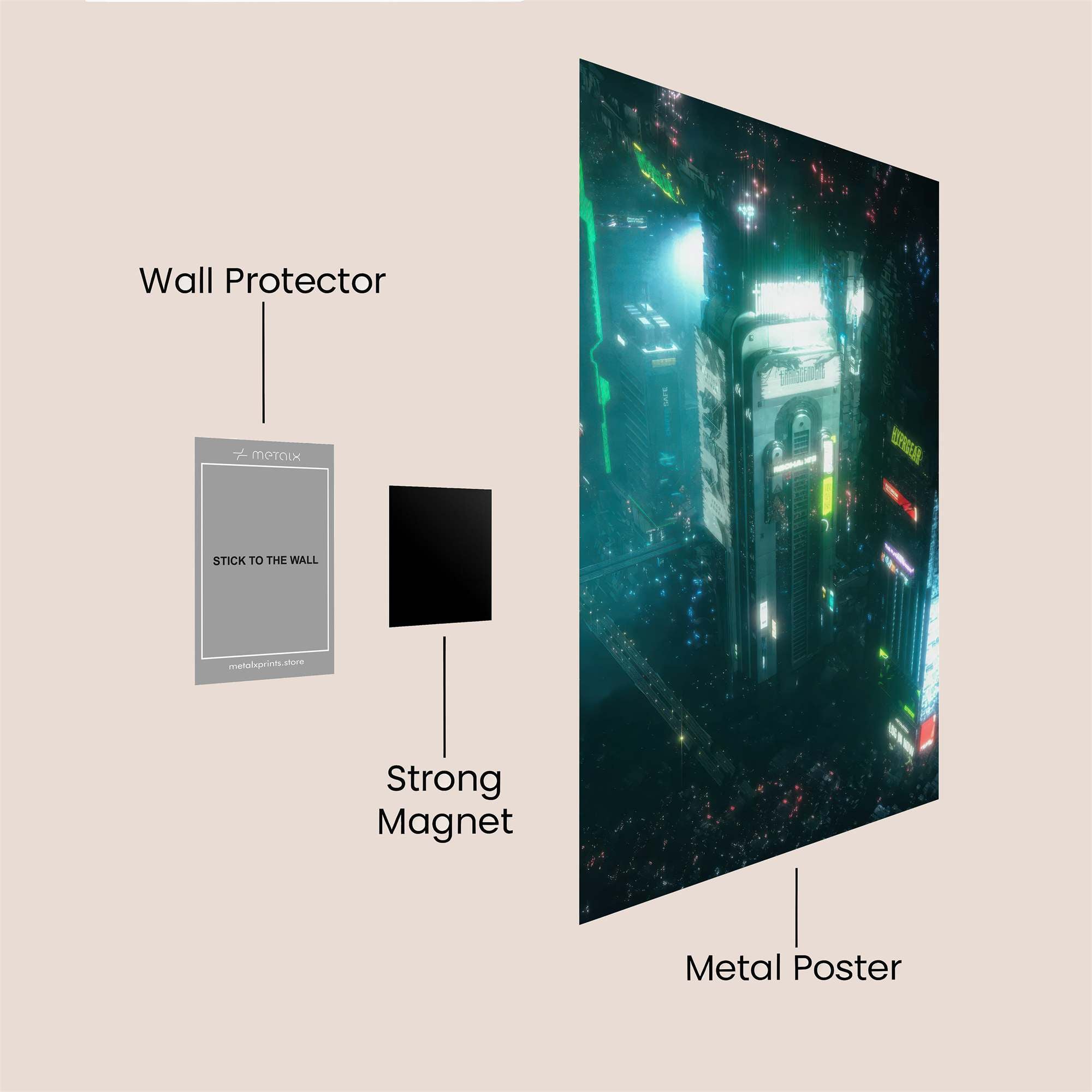 Neon Abyss Safe Wall Magnetic / M