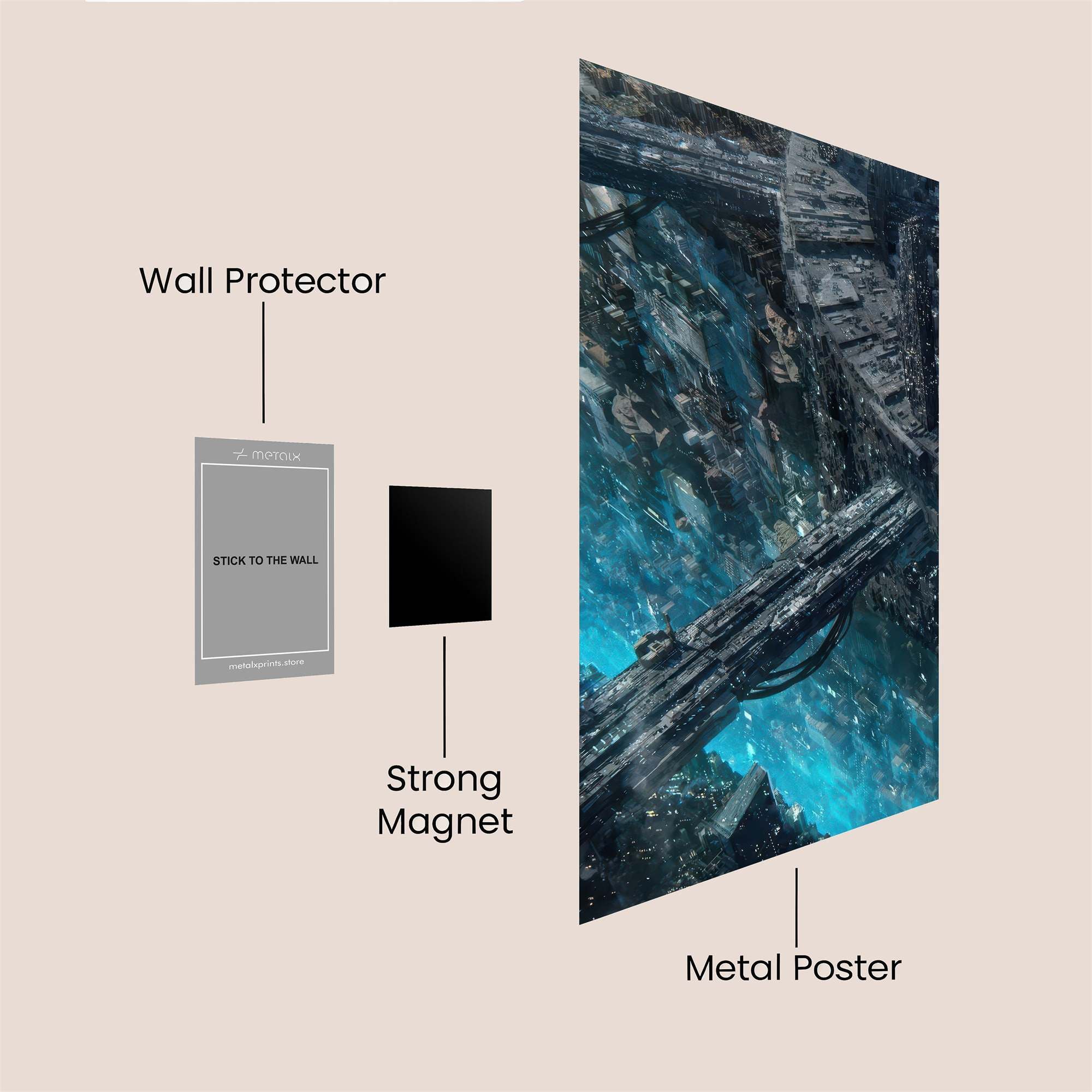 Futuristic Abyss Safe Wall Magnetic / M