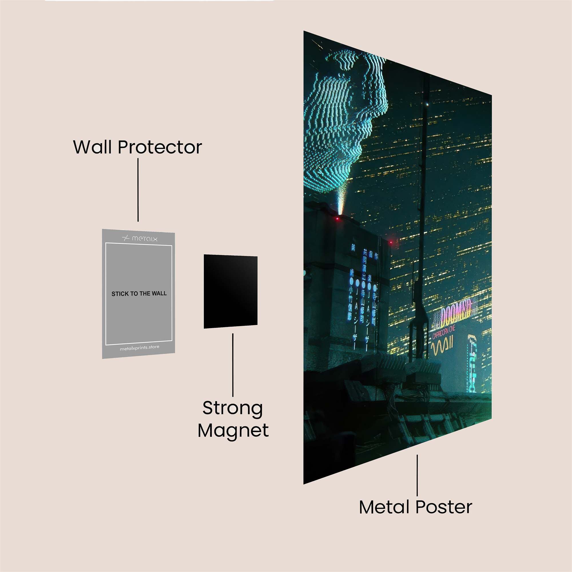 Neon Reverie Safe Wall Magnetic / M