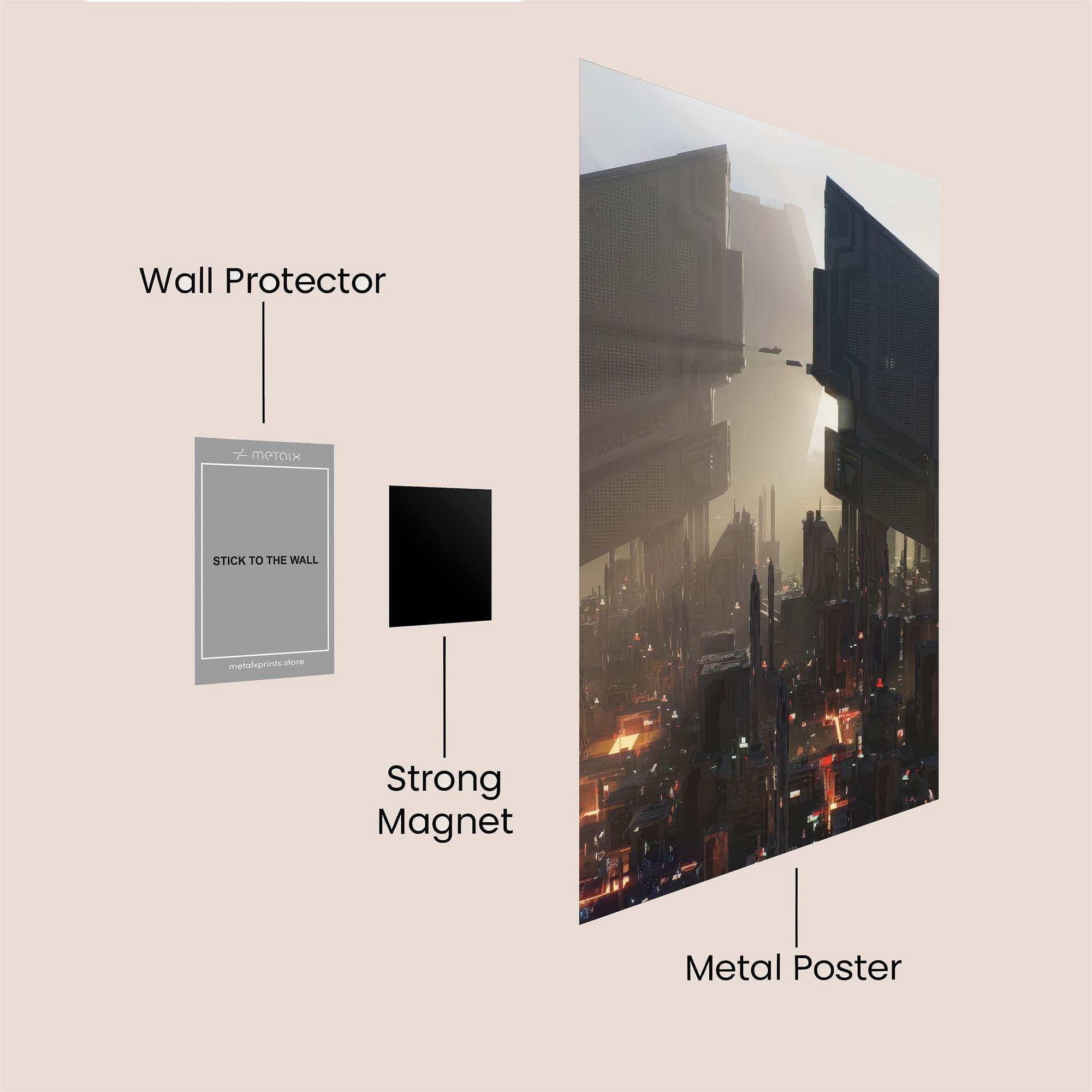 Futuristic Horizons Safe Wall Magnetic / M