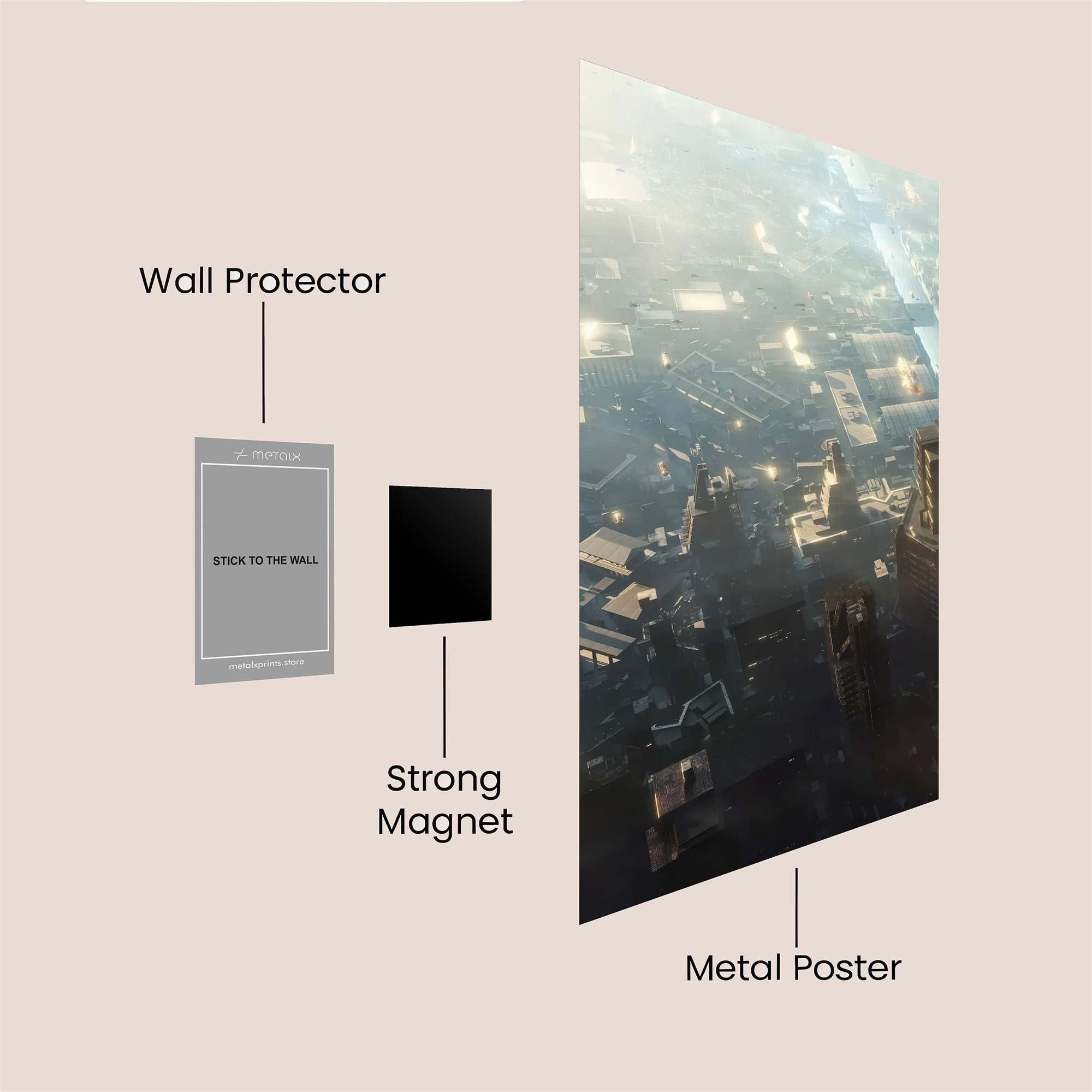 Metropolis Glow Safe Wall Magnetic / M