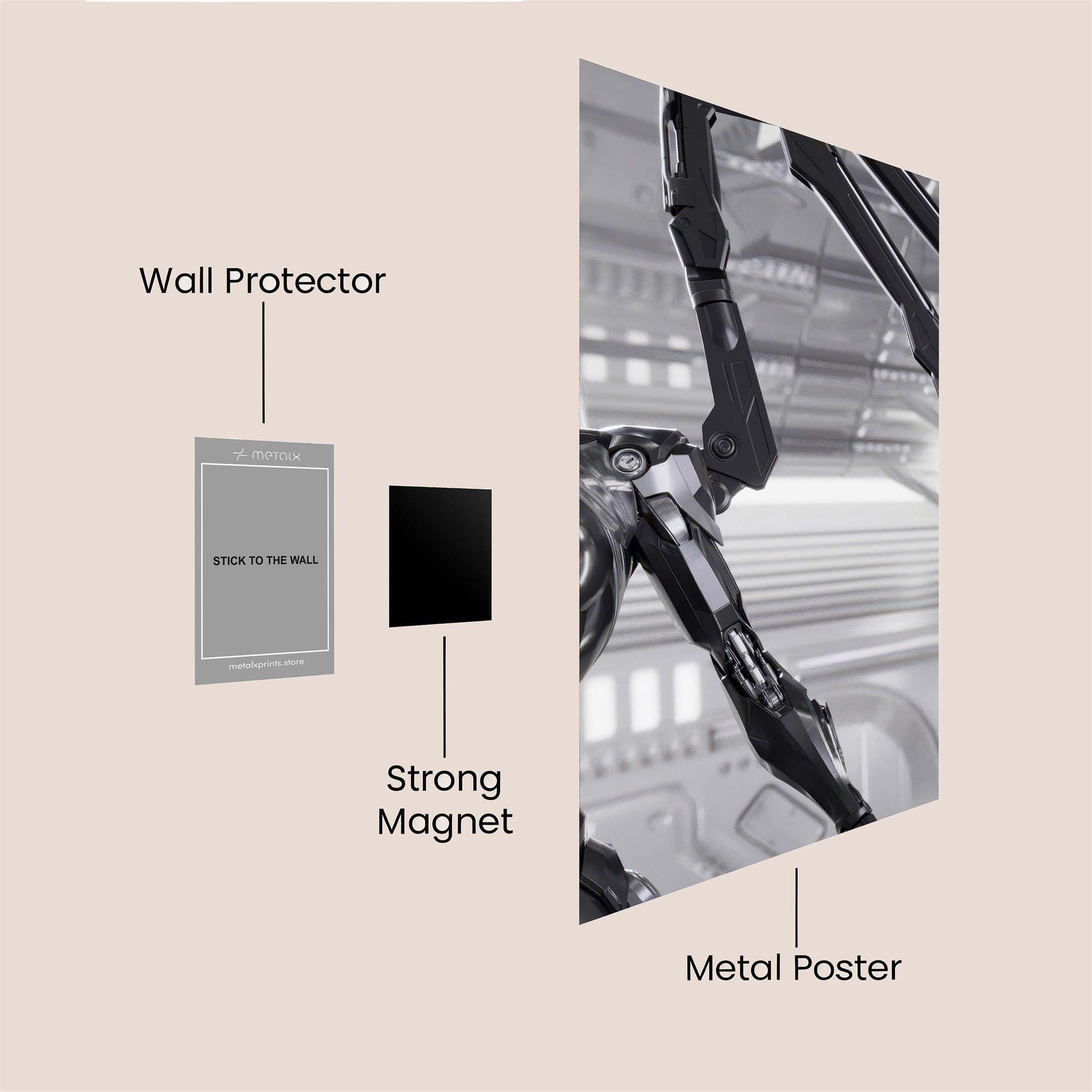 Cyborg Elegance Safe Wall Magnetic / M